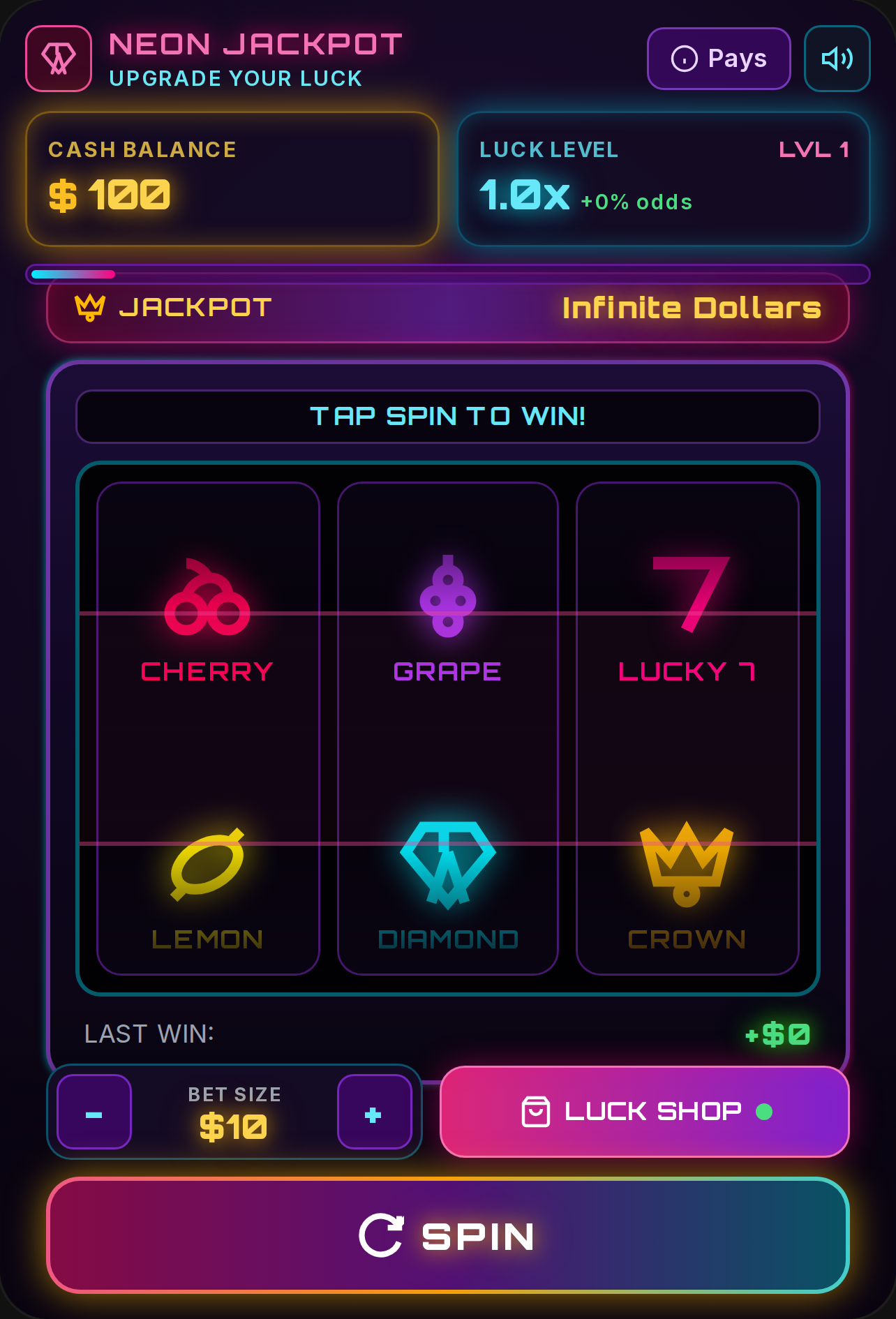 Neon Luck Jackpot cover