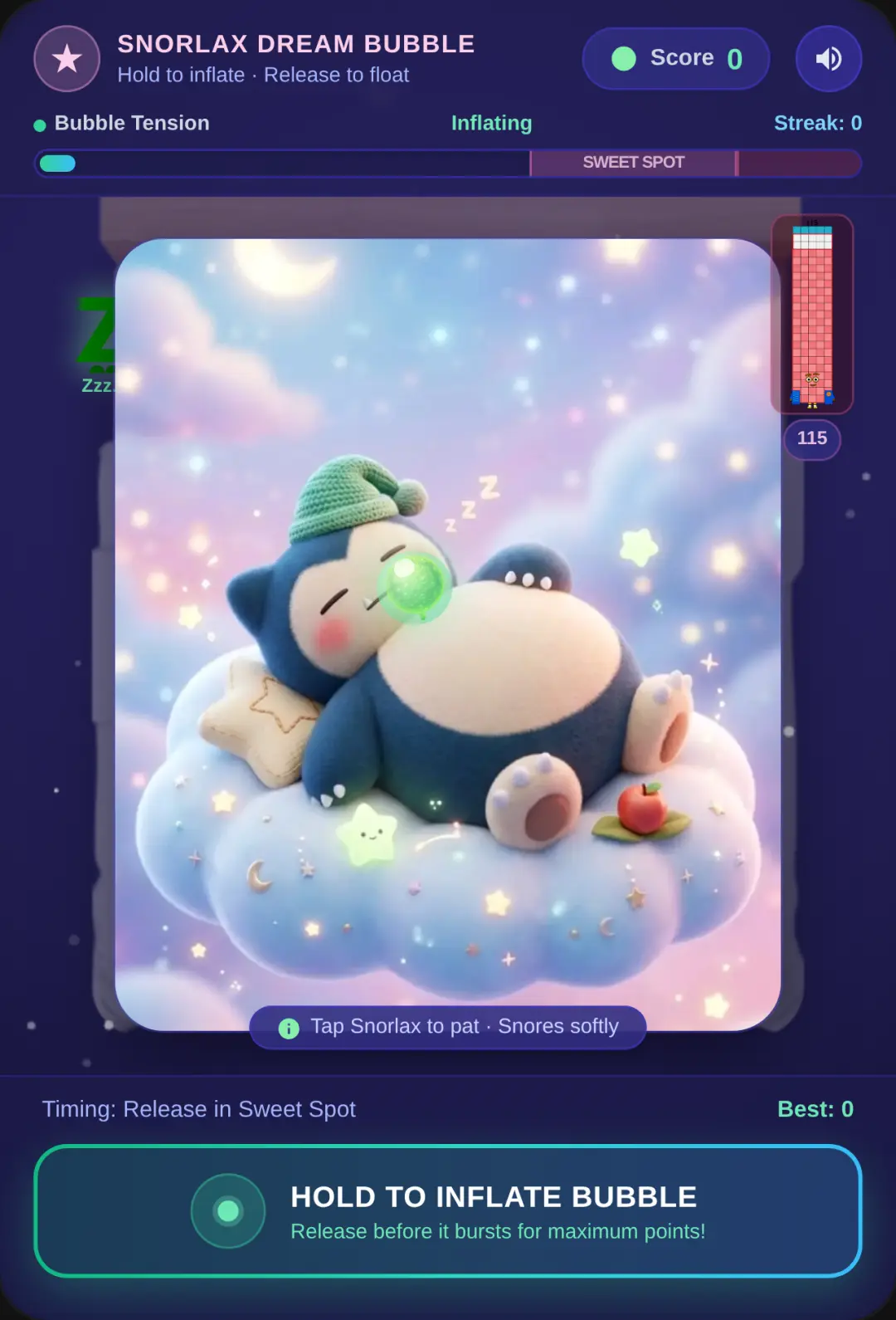 Snorlax Dream Bubble cover