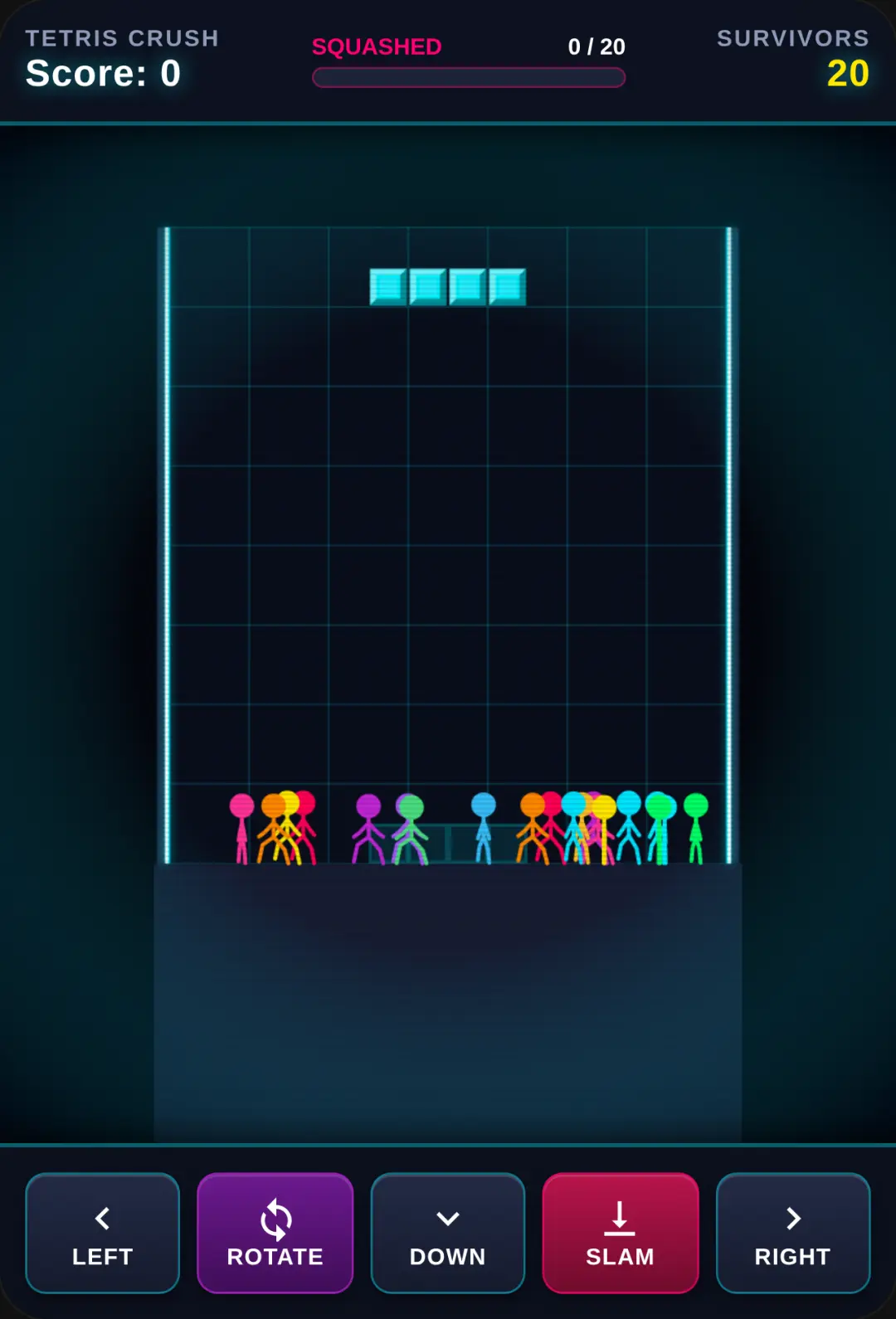 Stickman crushing - Tetris Squasher cover