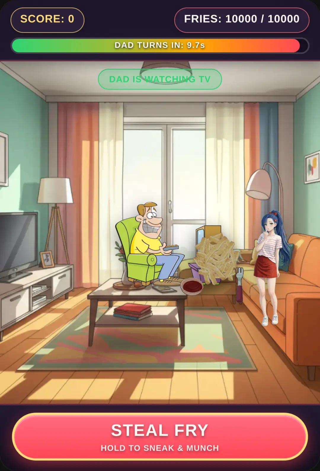 French Fry Heist: Don't Get Caught by dad! cover