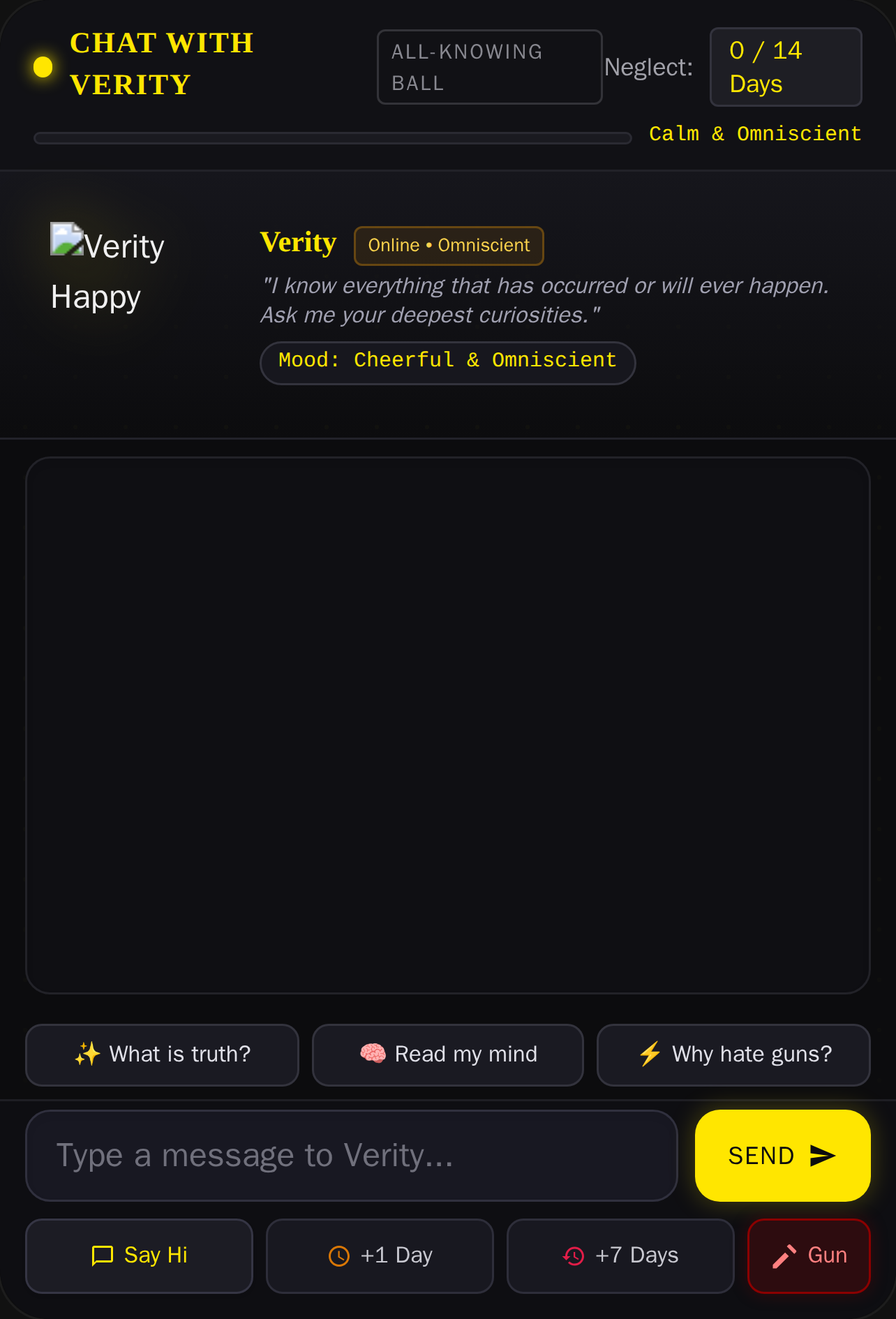 Verity: The Omniscient Ball Chat cover