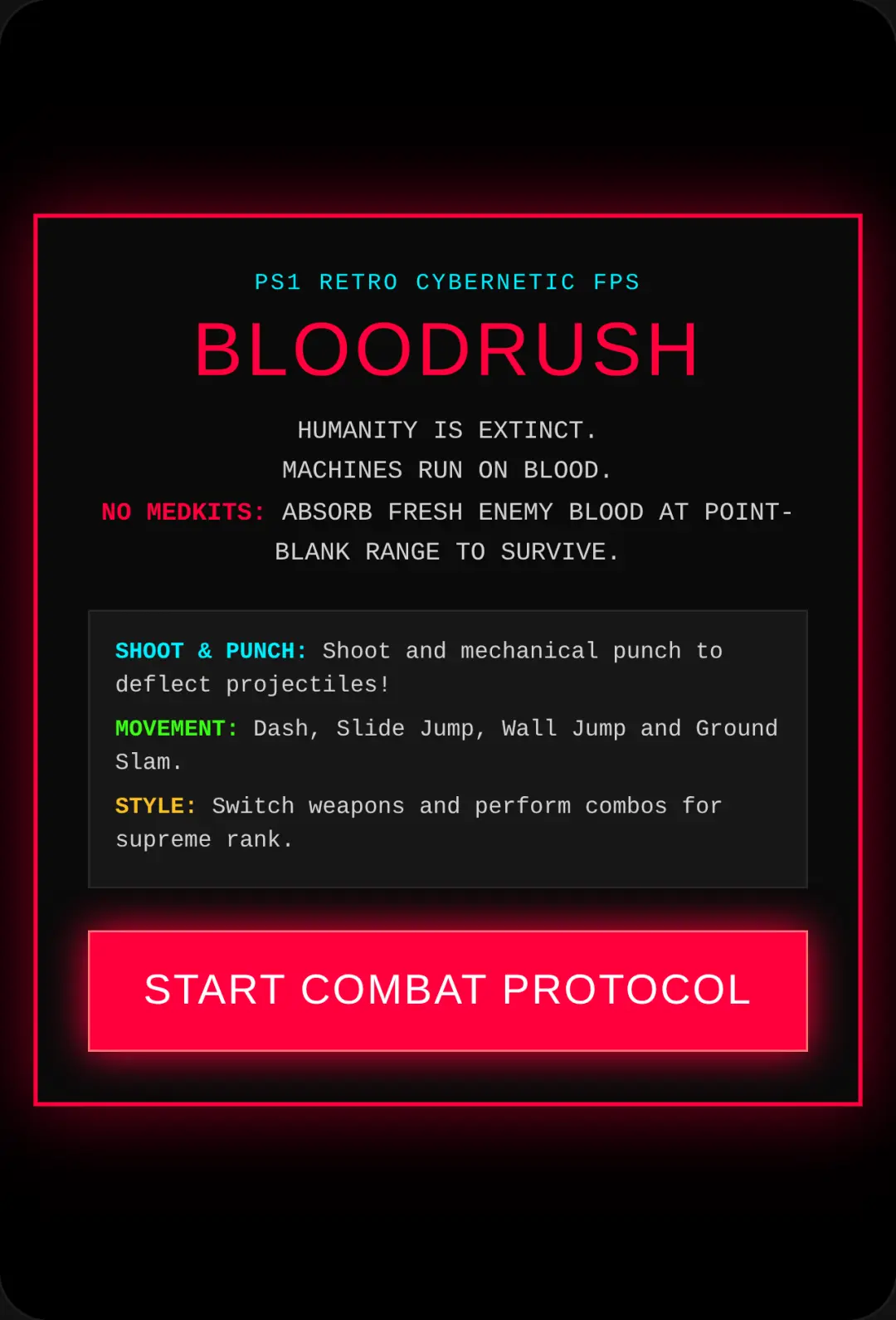 BLOODRUSH (Inspired on ultrakill) cover