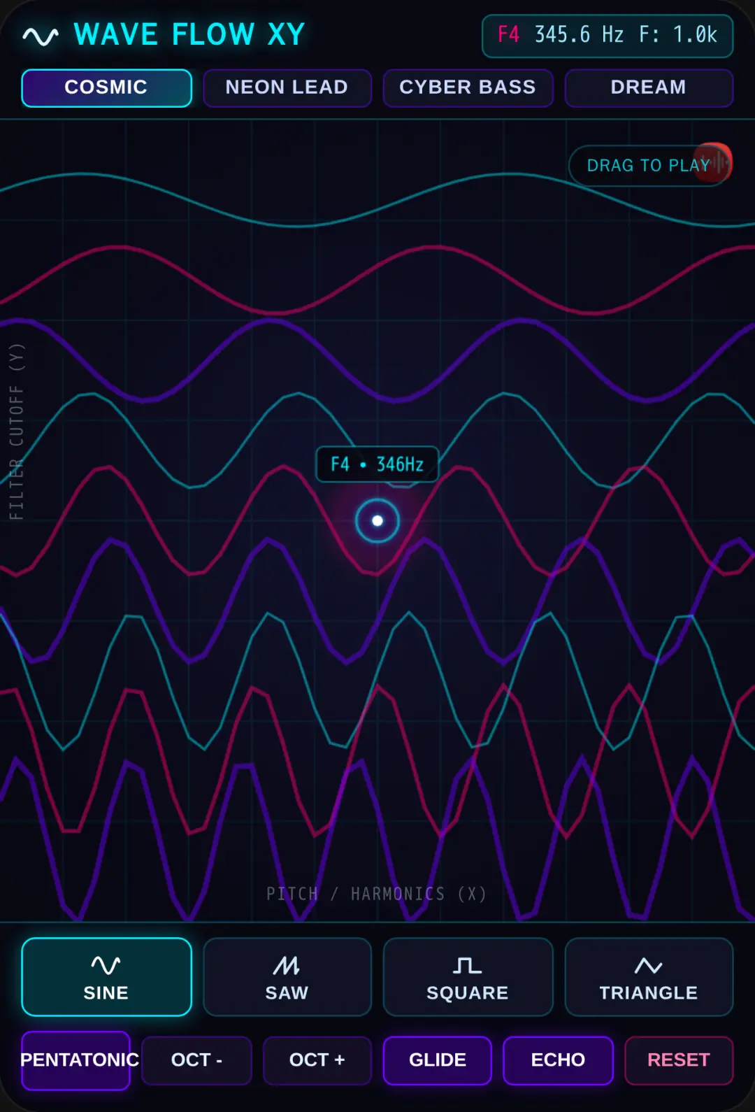 Wave Flow XY Synthesizer cover