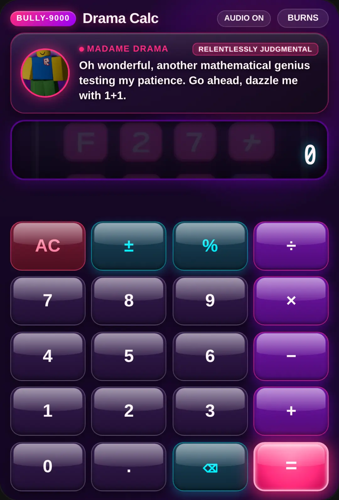 The Drama Queen Calculator cover