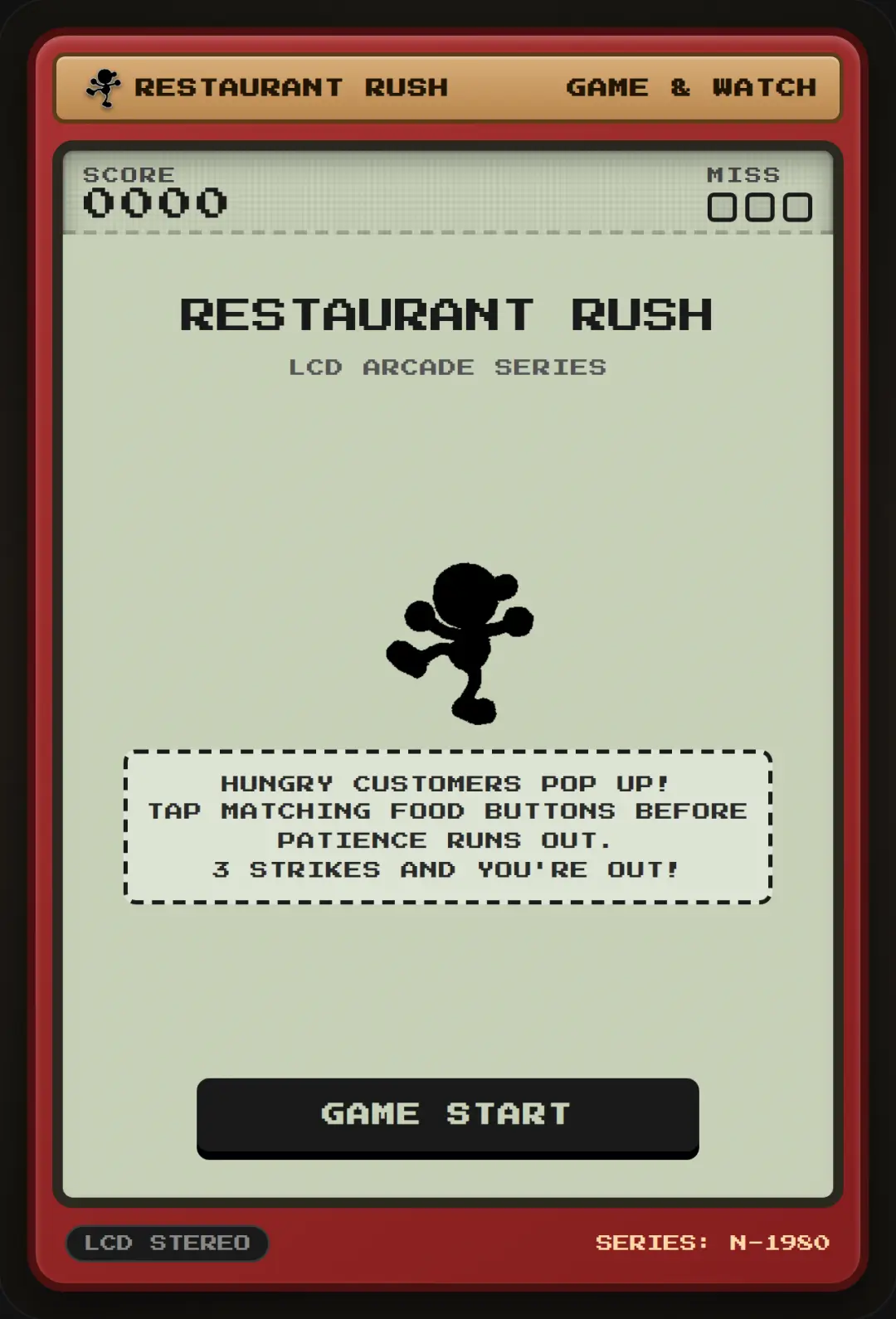 Restaurant Rush - Game & Watch cover