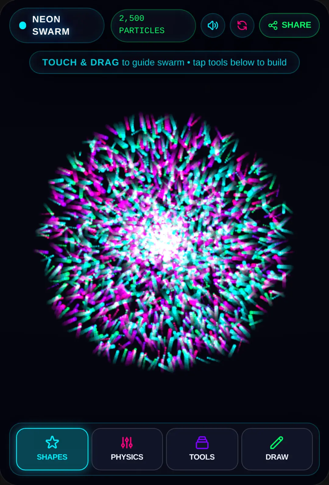 Neon Swarm - Particle Sandbox cover