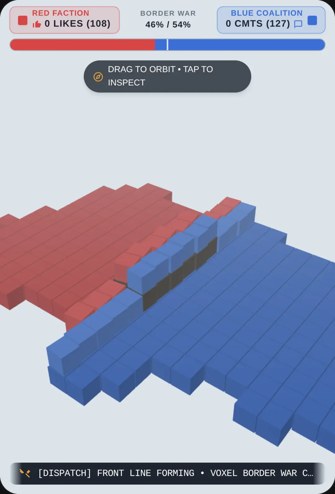 Voxel Border War: Red vs Blue cover