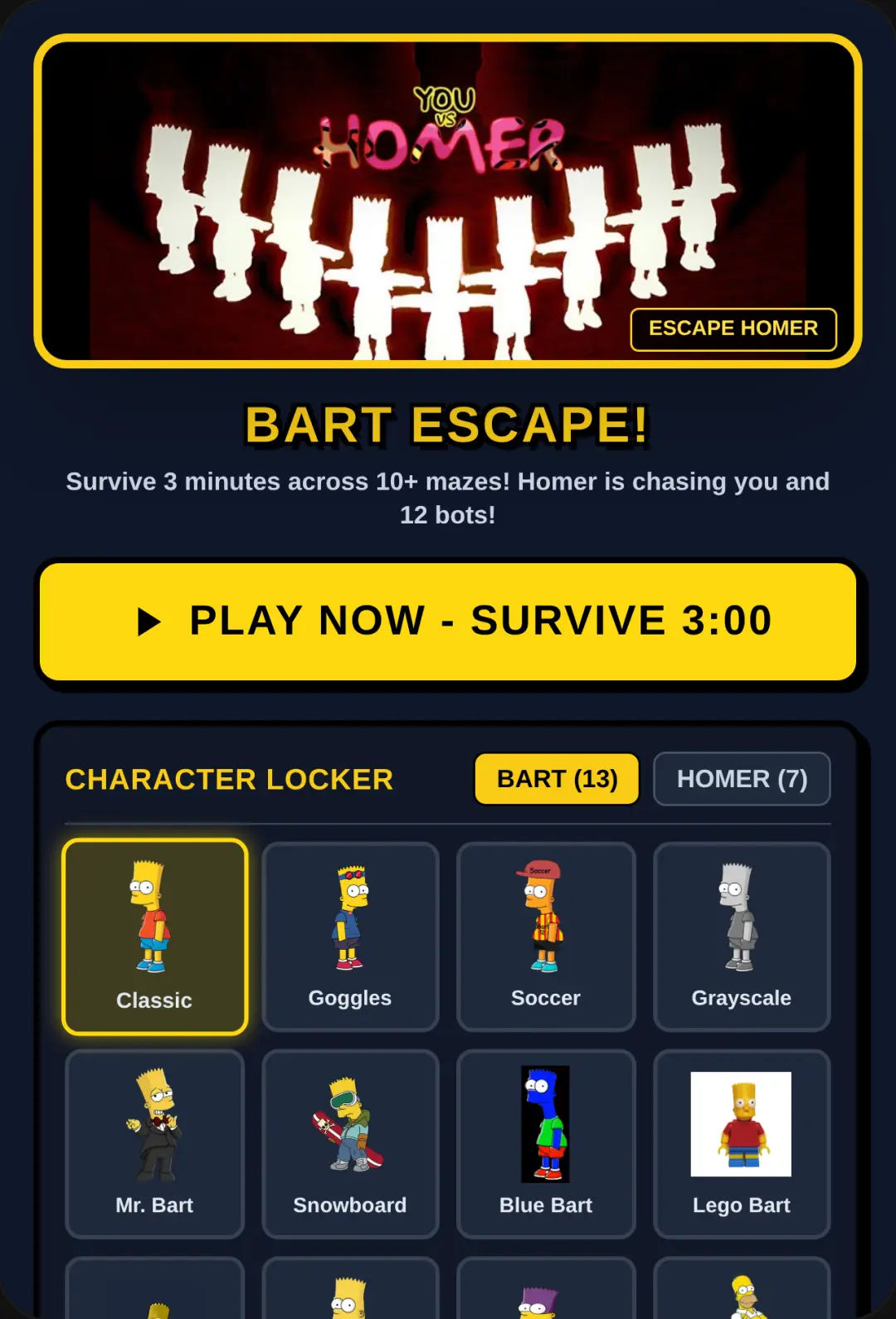 Bart Escape from Homer - 3 Min Maze Chase cover