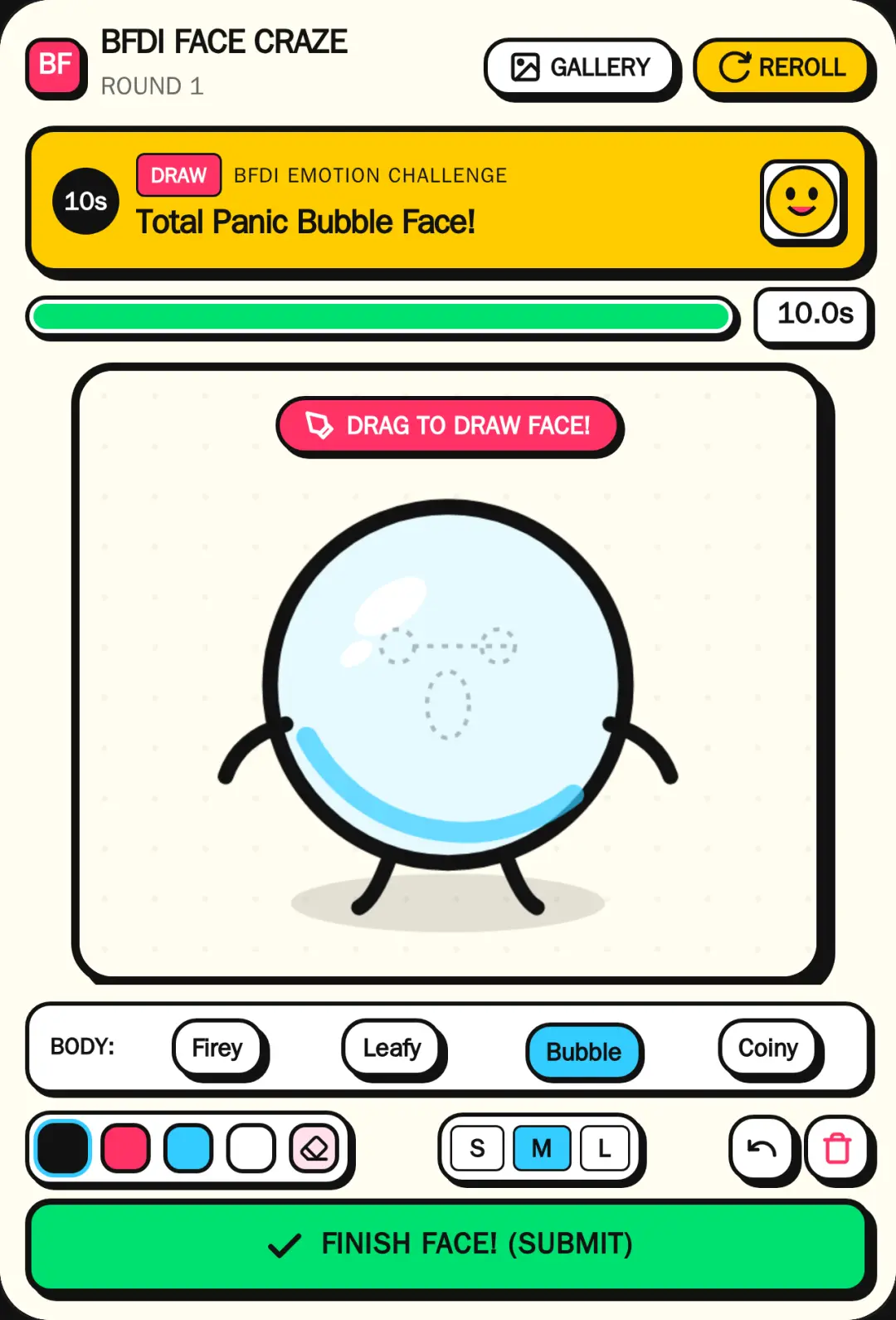 BFDI Drawing Face Game cover