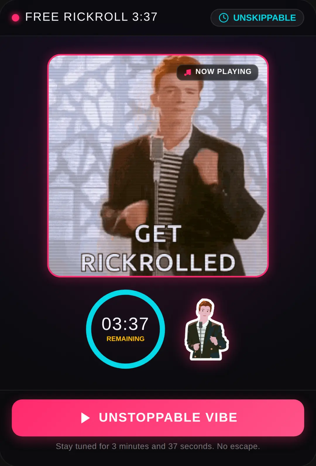 Free Rickrolled cover