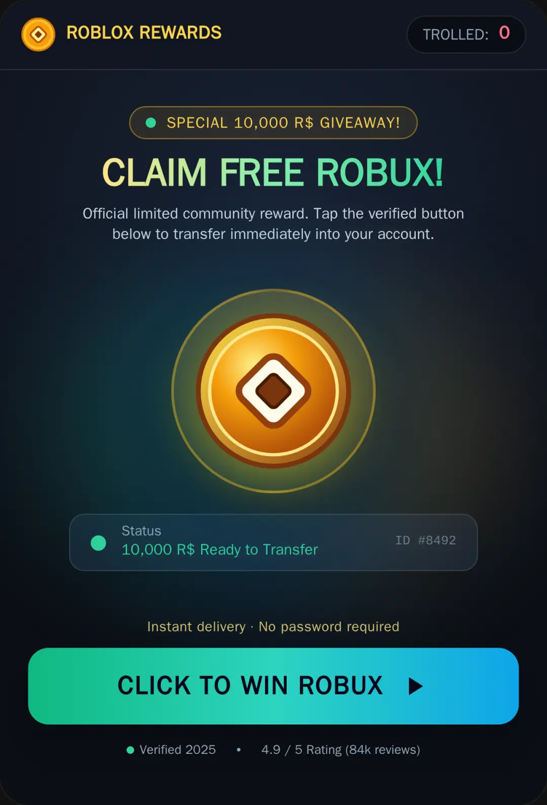 Click to Win Robux cover