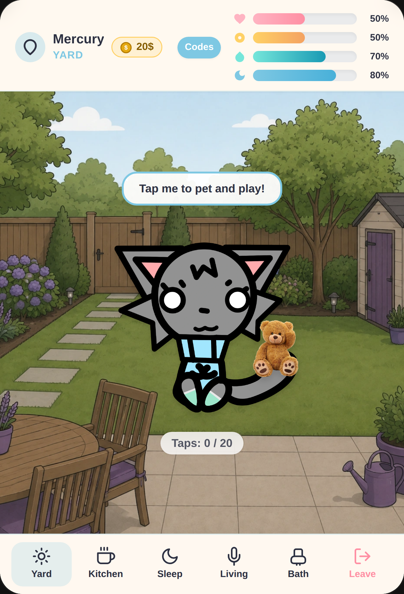 Care for Mercury the Kitten CODES: MERCURYCUTE KITTYMERCURI MEW MEW!! cover
