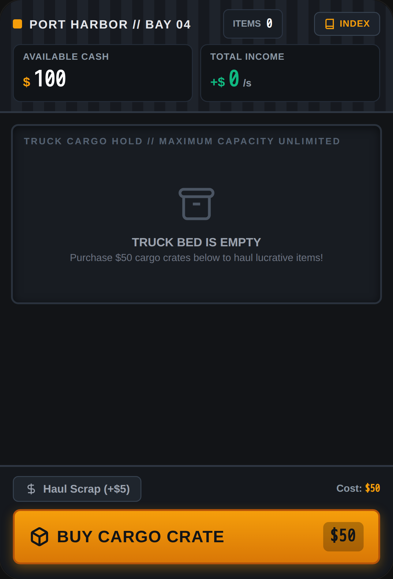 CARGO HAULER: CONTAINER IDLE cover