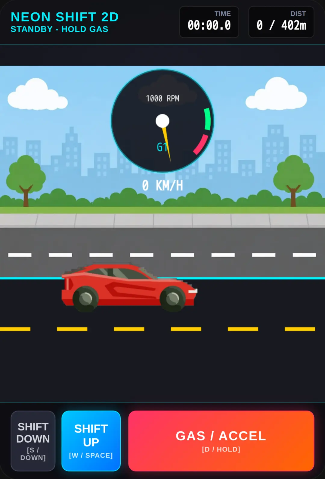 Neon Shift 2D - Manual Drag Racing cover