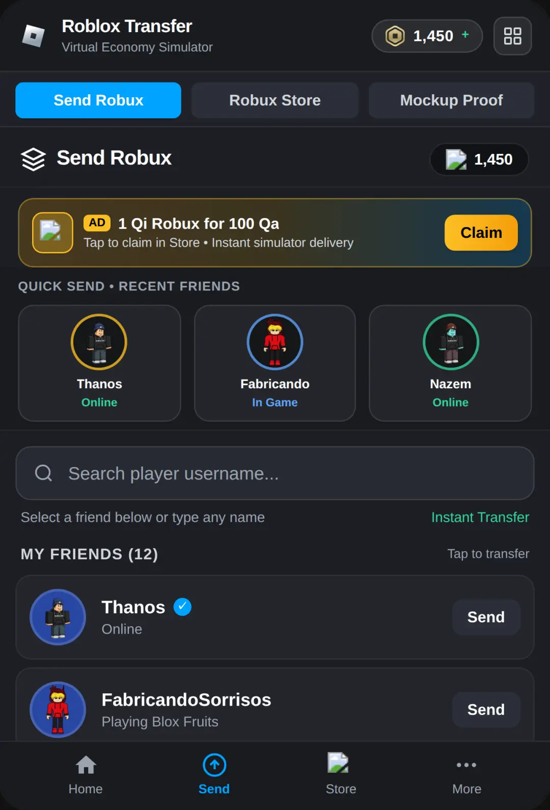 Roblox Send Robux cover