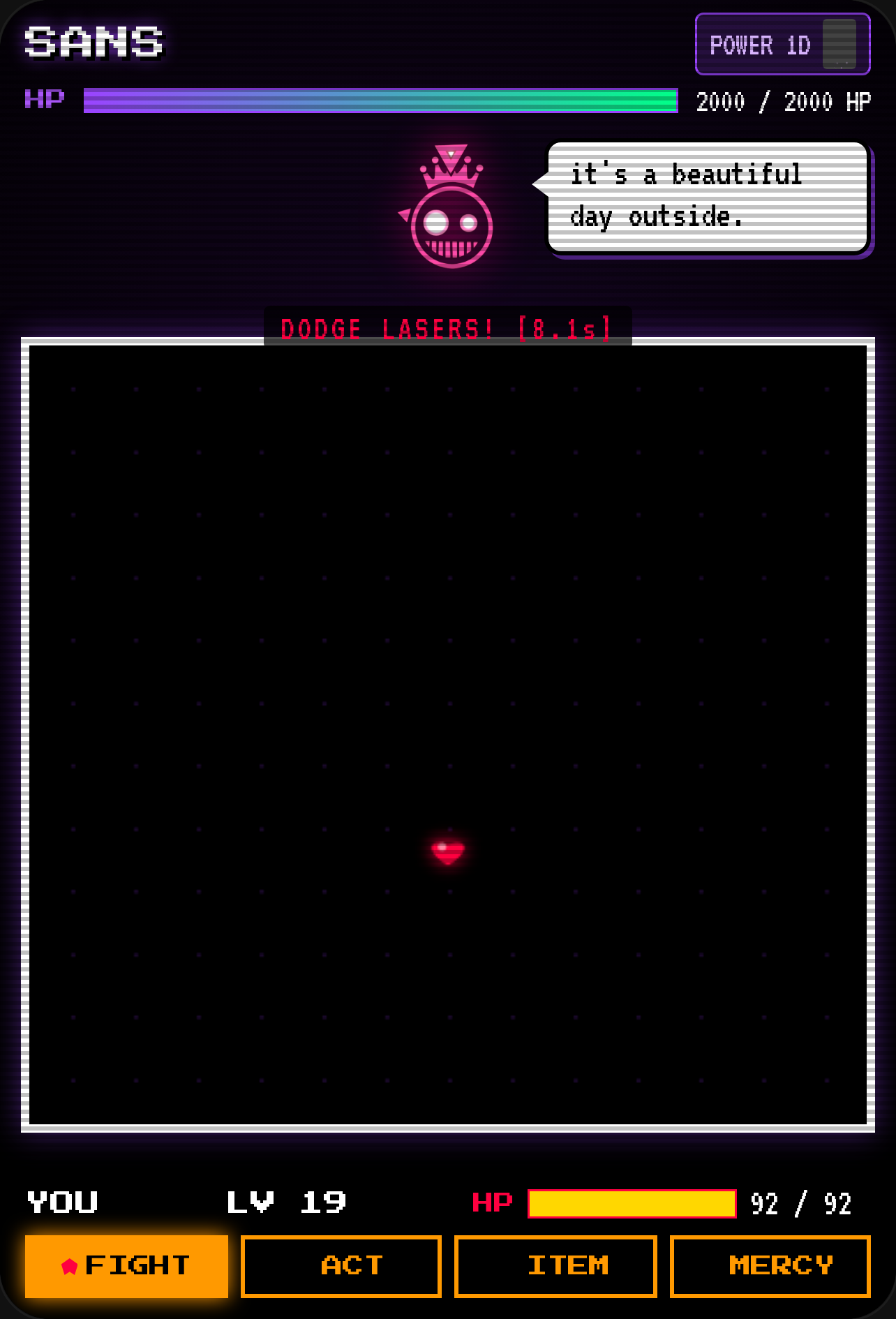 Sans Boss Fight - 1D Purple Laser cover