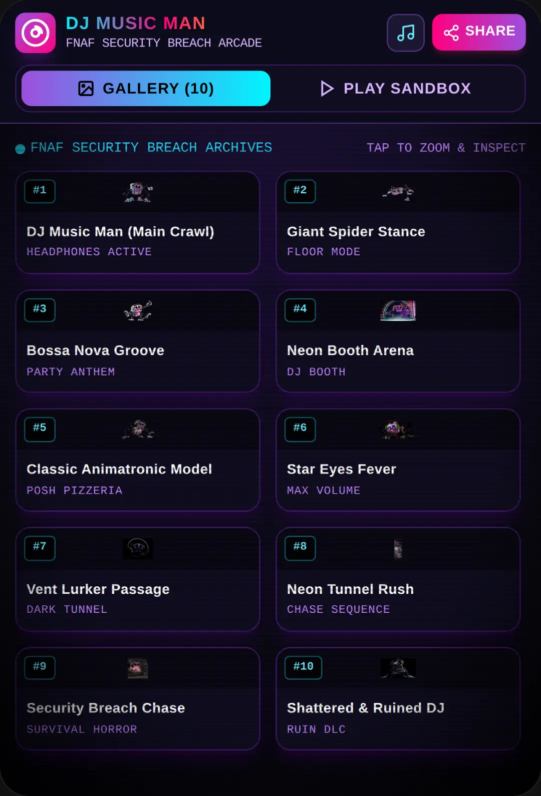 FNAF DJ Music Man Gallery & Sandbox cover