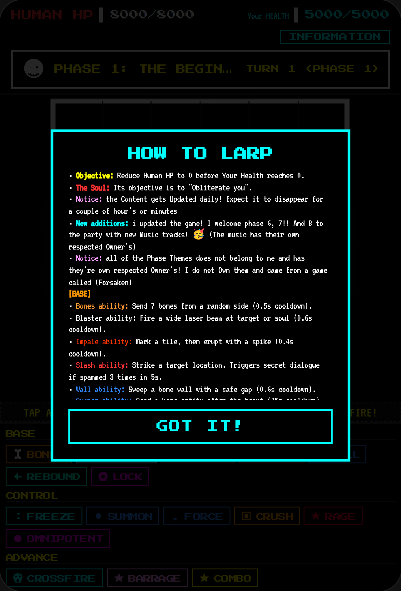 Sans Simulator | Description below |
- will you defeat the Soul in an Epic 1v1? Come and find out! 😆 #Sans #1v1 #Boss #Simulator #Abilities #Balanced #Difficult #Animations #Music #Themes
Secondary | Description
Expect Bugs 🐛 
Will always have new updates! 🍗