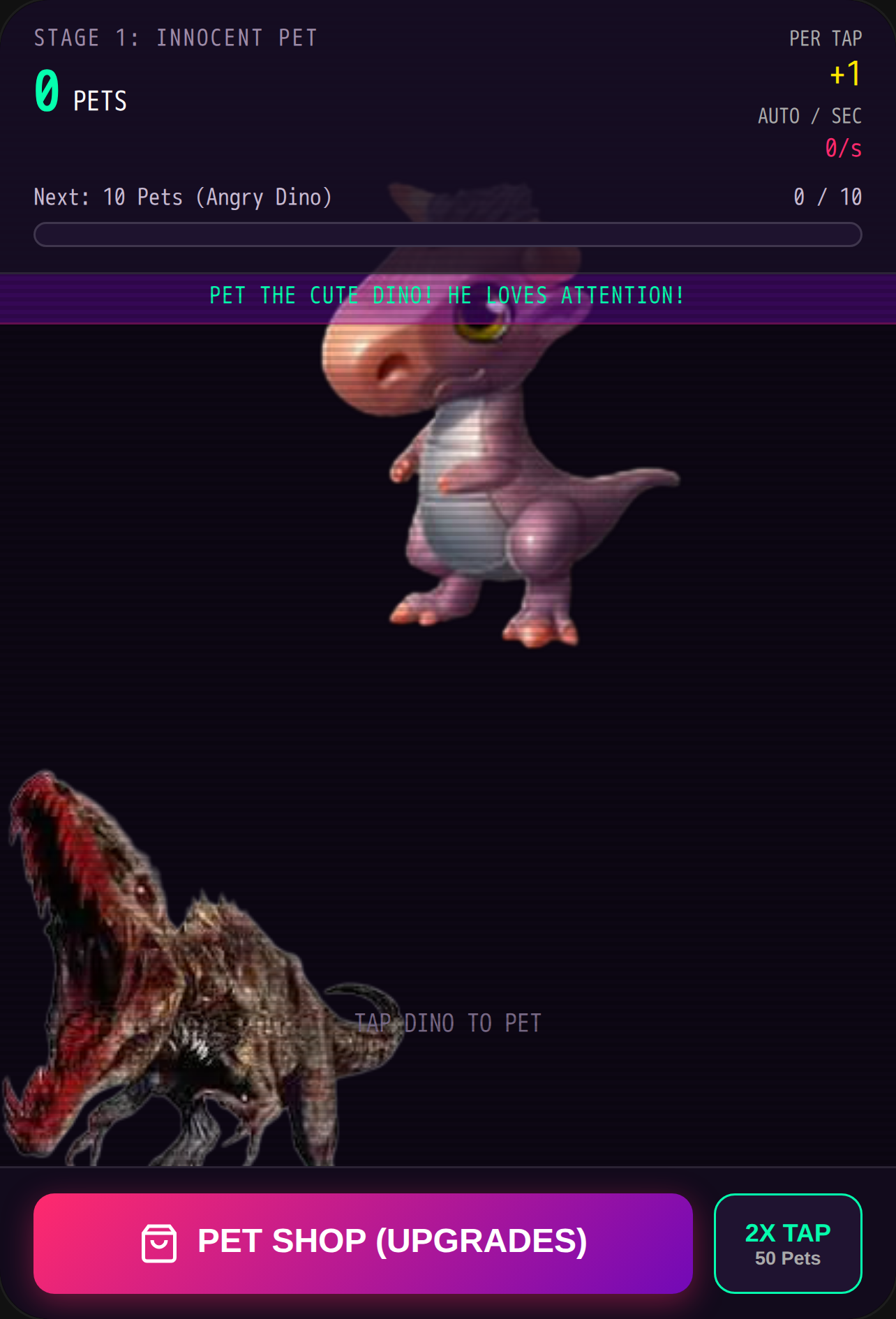 Pet The Dino: Glitch Horror cover