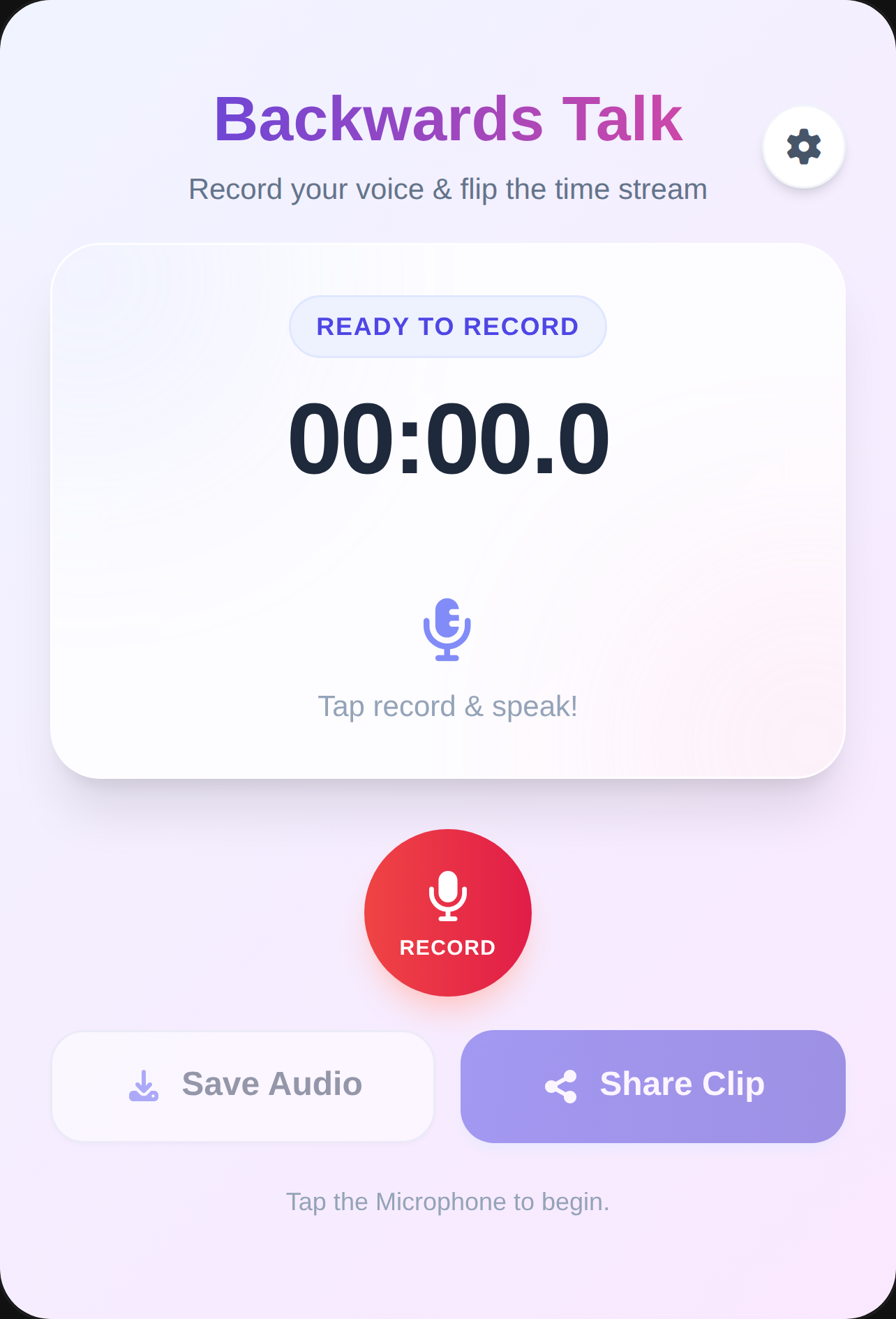 Backwards Talk: Voice Reverser cover