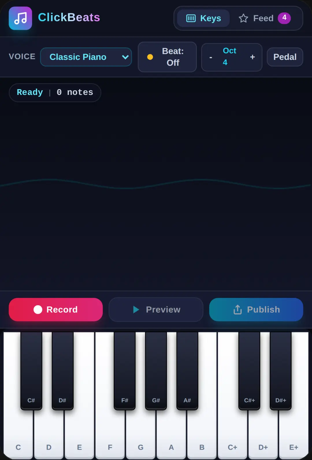 ClickBeats - Music Studio and Social Feed cover