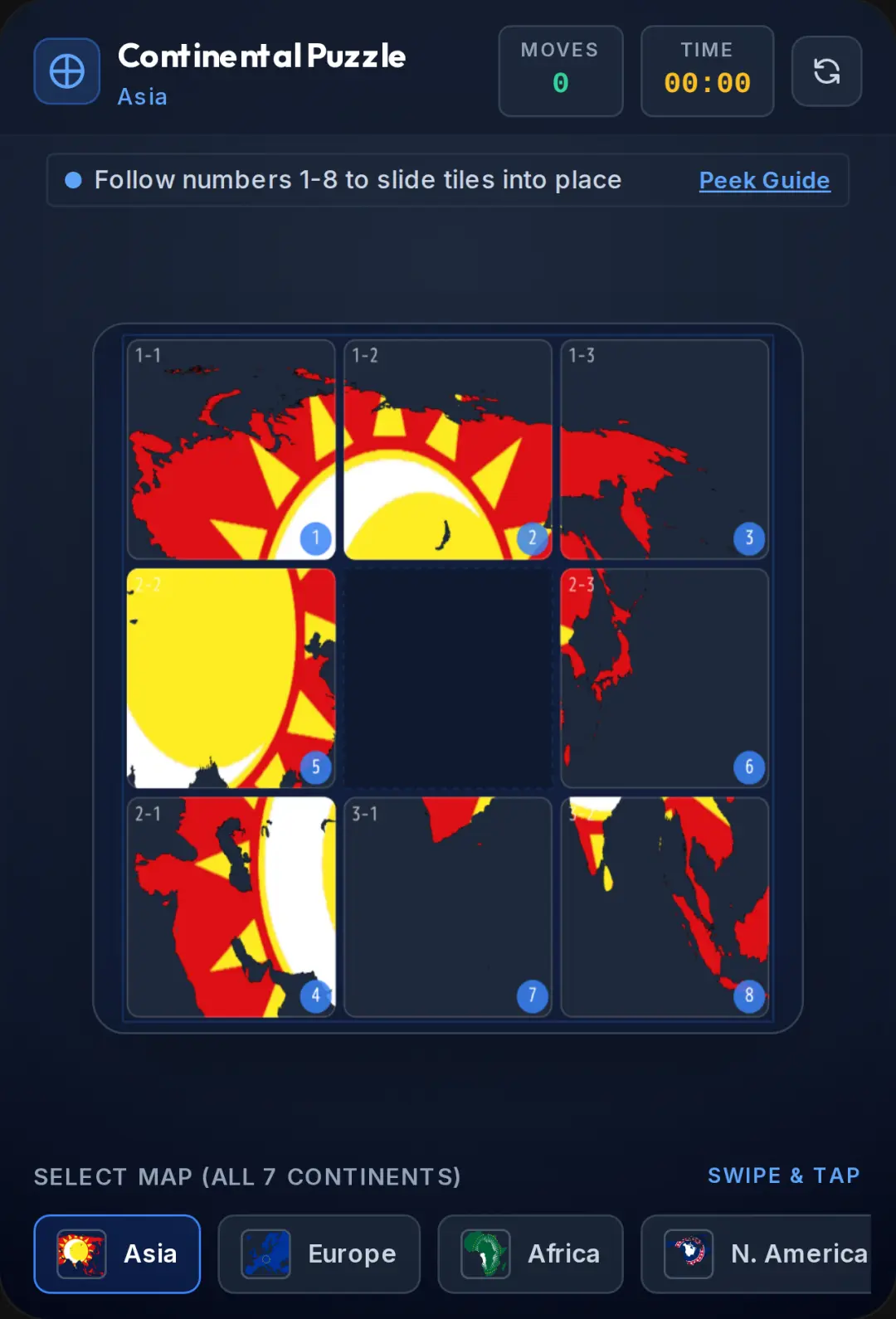 Continental Slide Puzzle cover