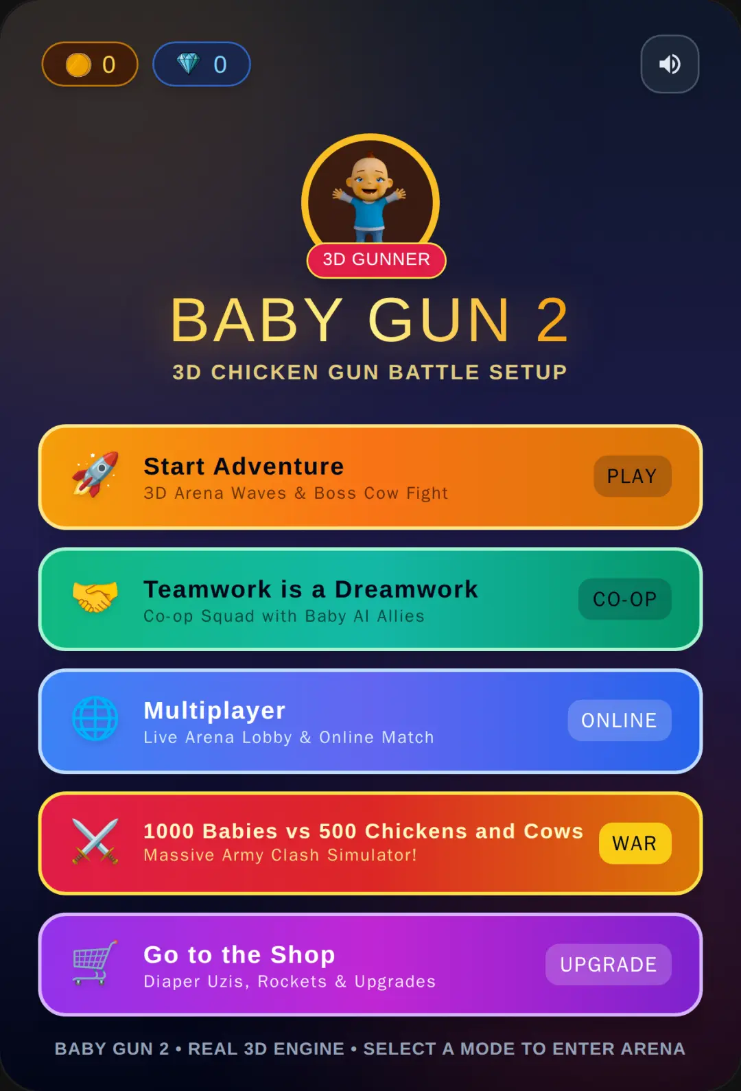 Baby Gun 2 - 3D Chicken Gun Arena cover