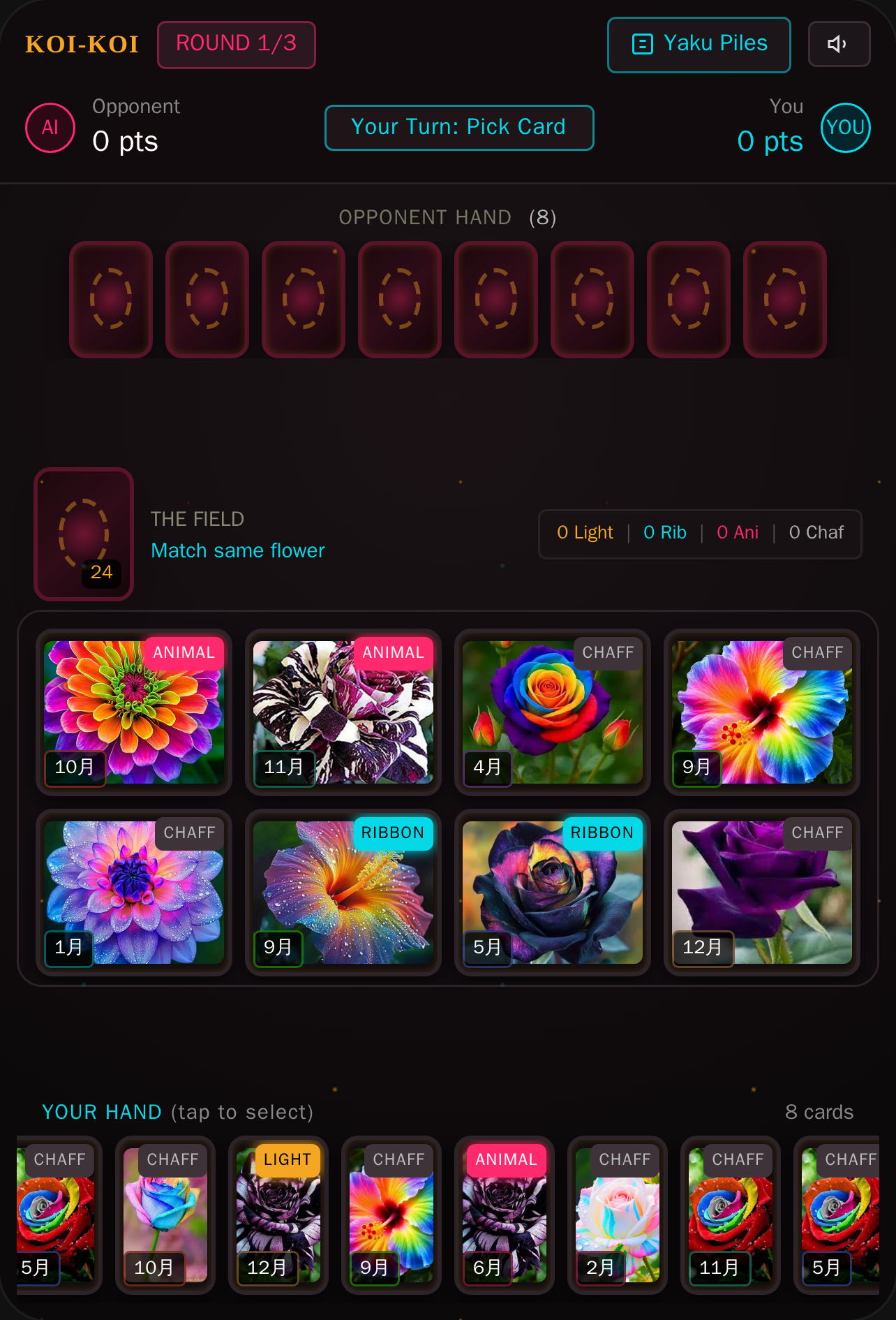 Neon Koi-Koi Hanafuda cover
