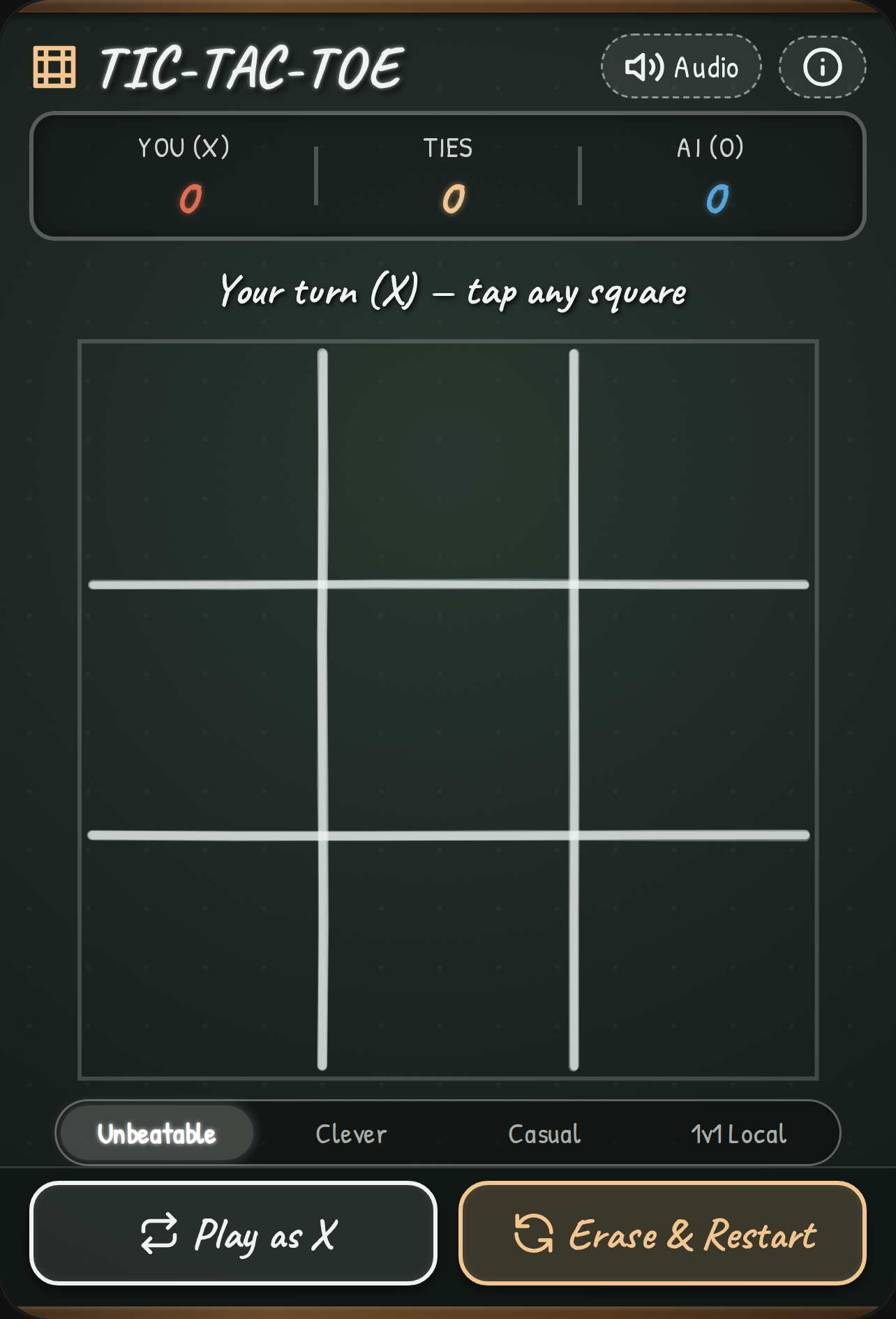 Chalkboard Tic-Tac-Toe cover