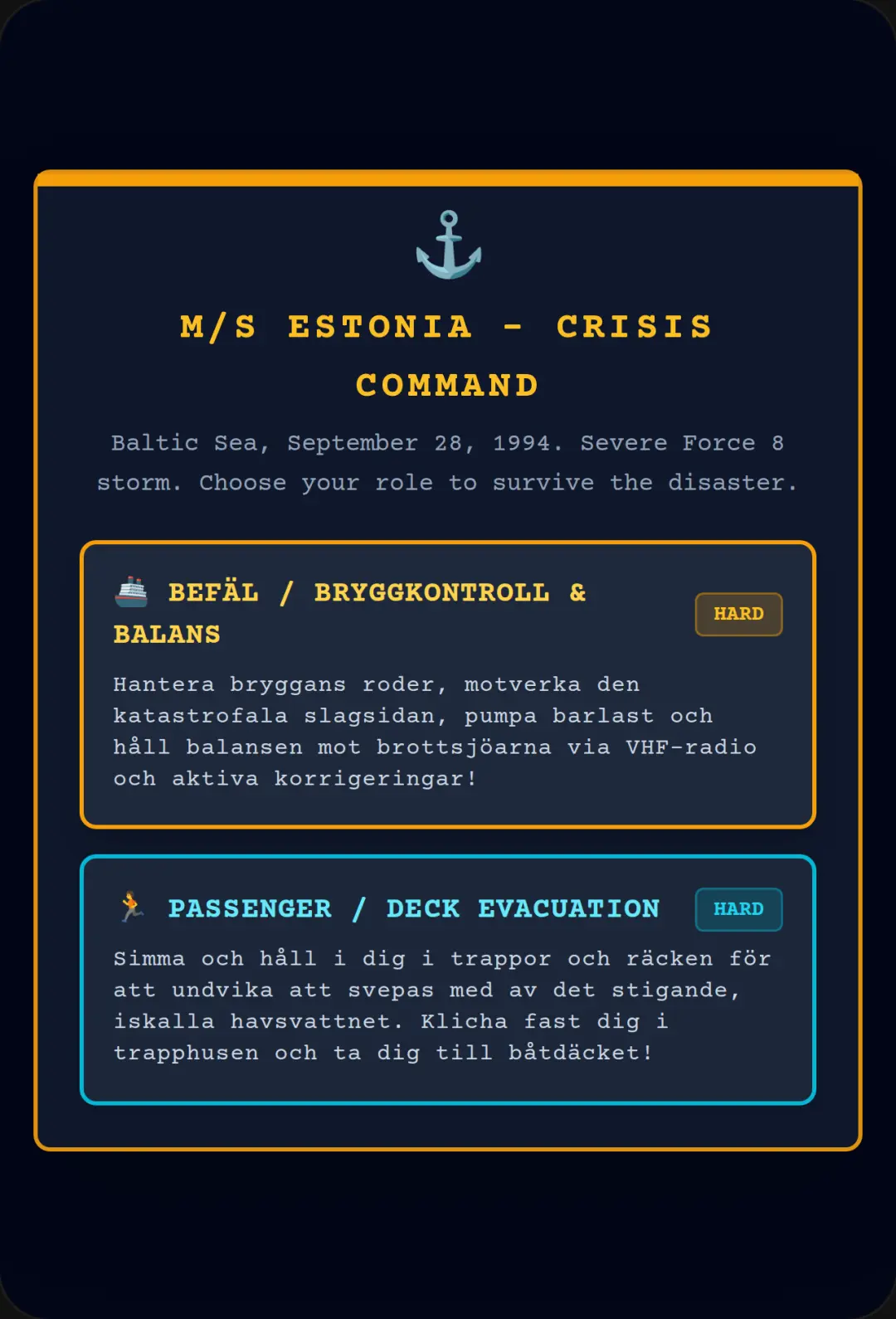 M/S Estonia - Crisis Command & Escape cover