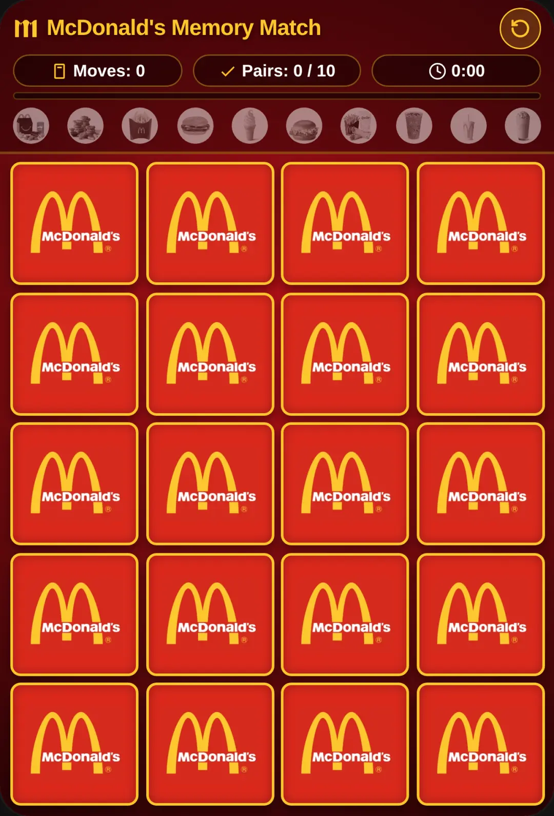 McDonald's Memory Match cover