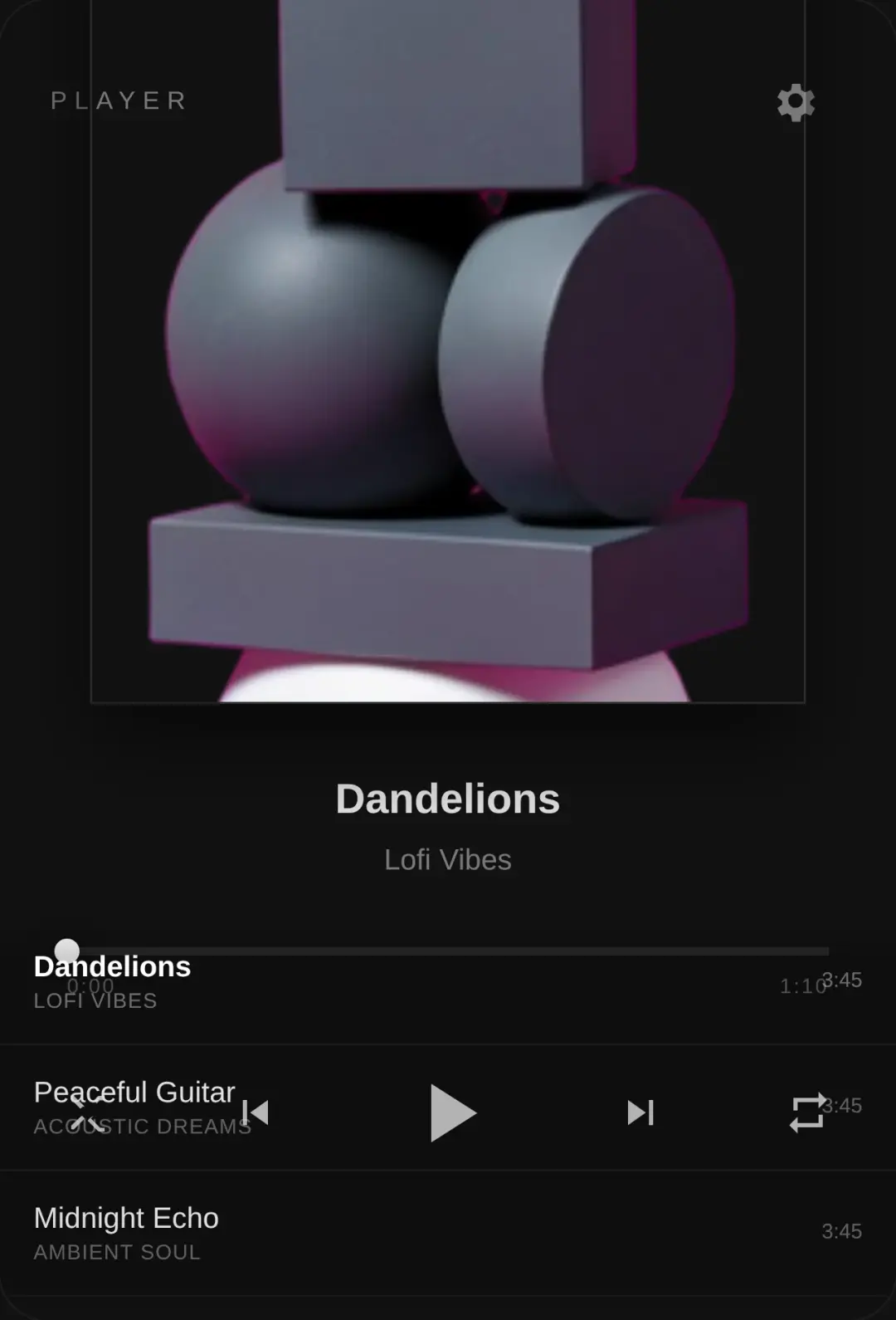 Minimalist Music Player cover