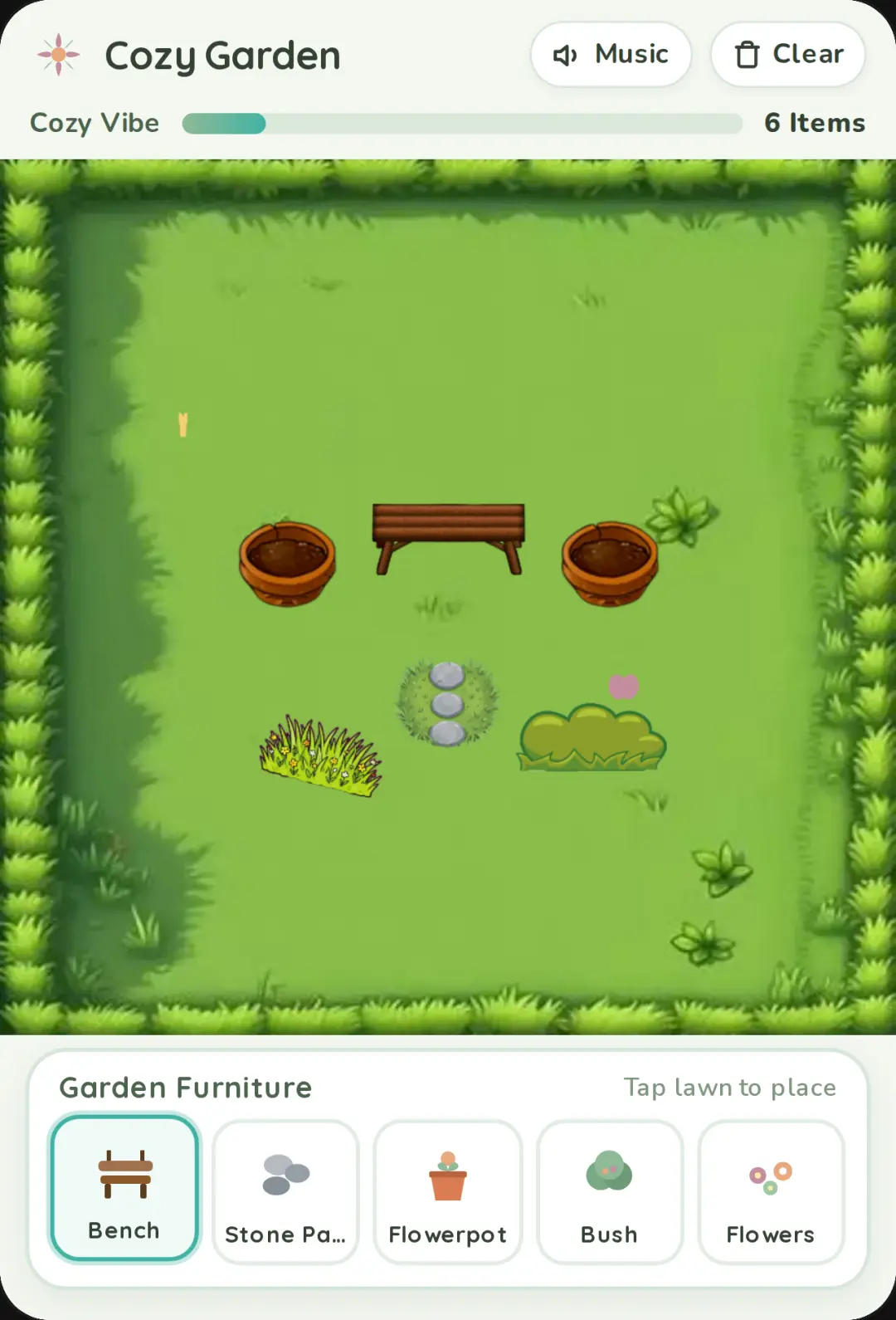 Cute cozy garden cover