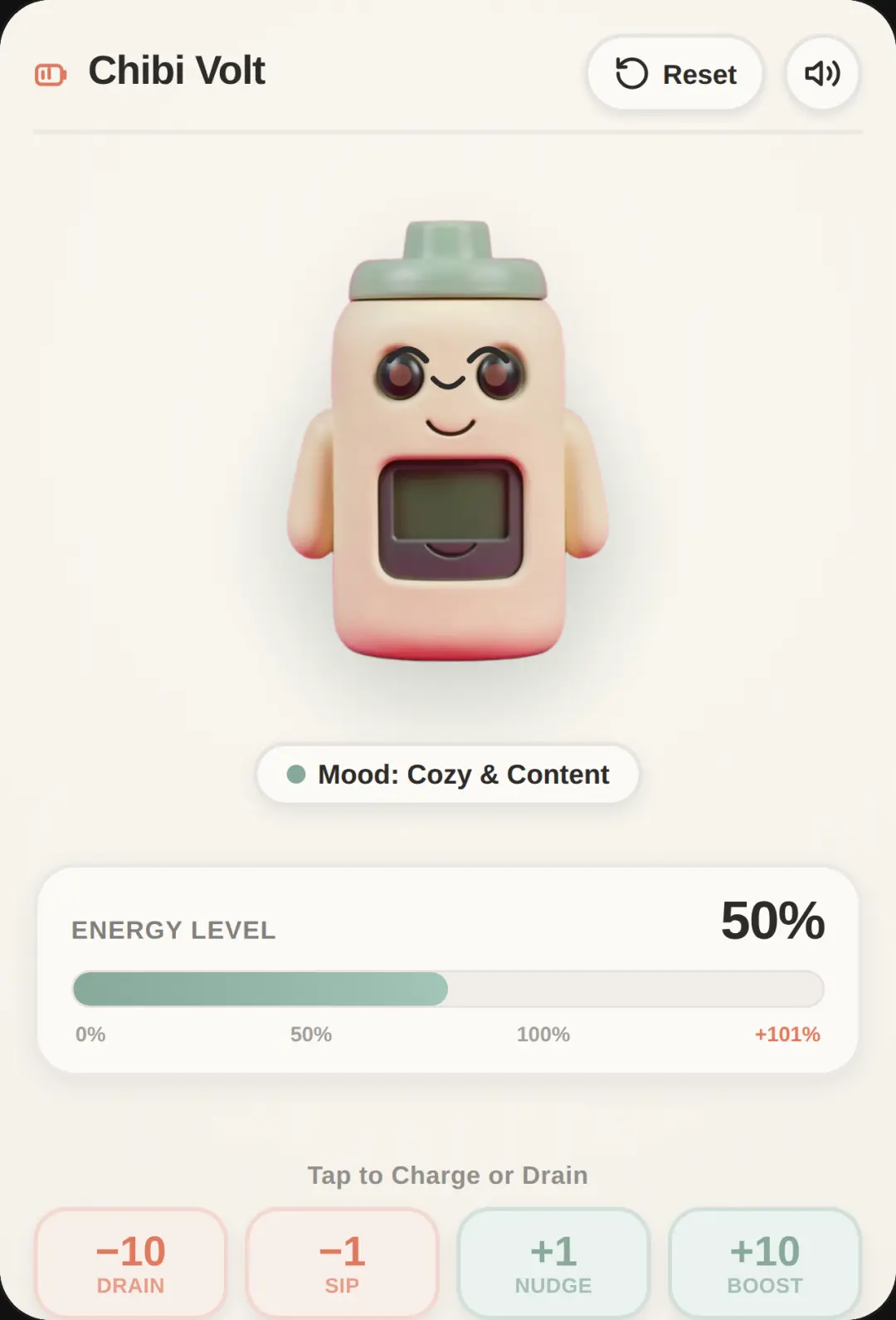 Chibi Volt - Ceramic Battery cover