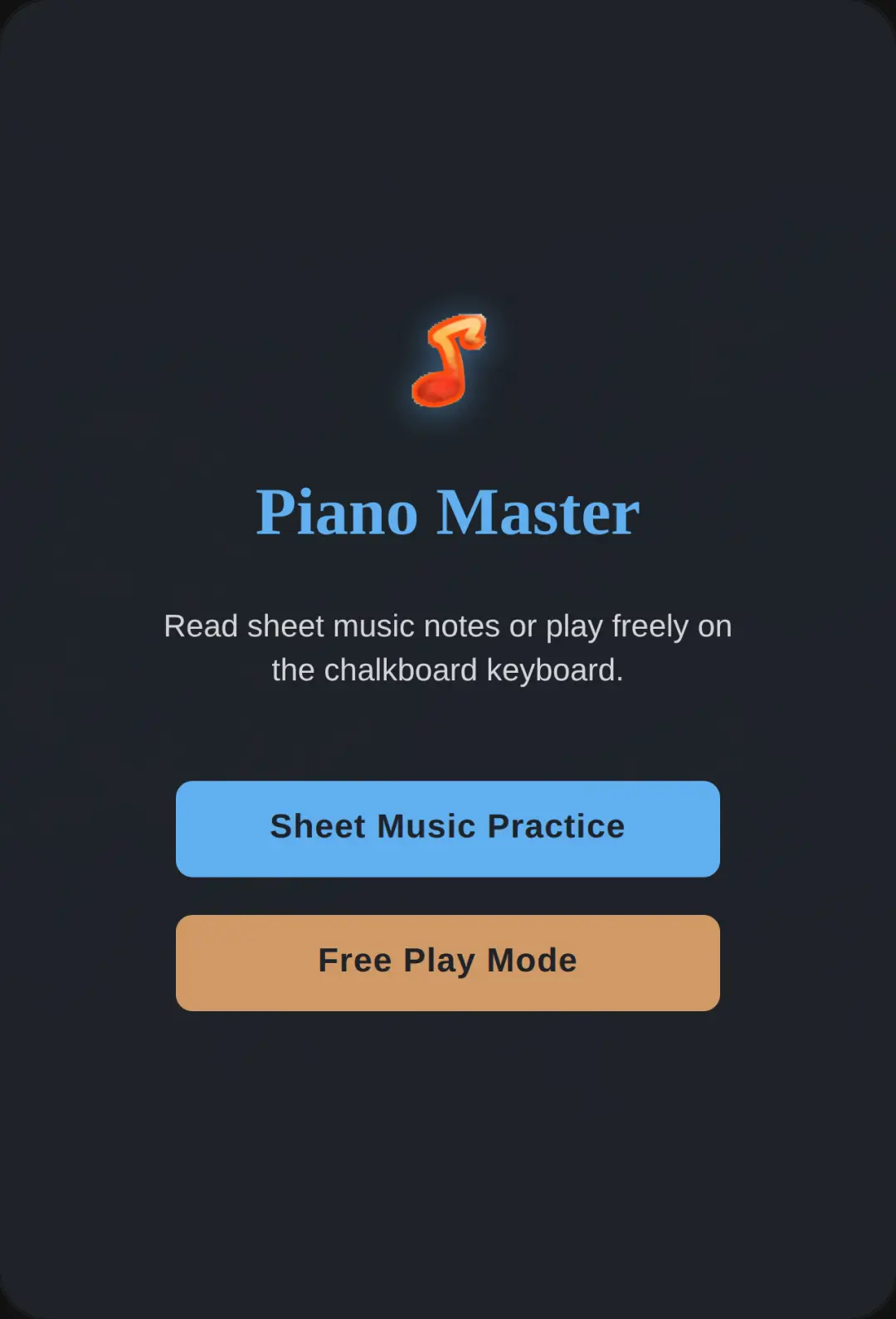 Piano Master: Chalkboard Edition cover