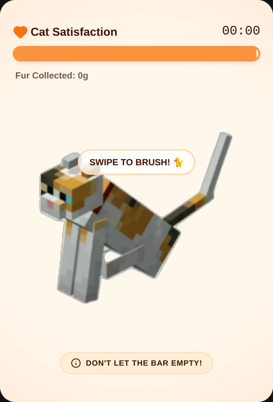 Purrfect calico brush cover