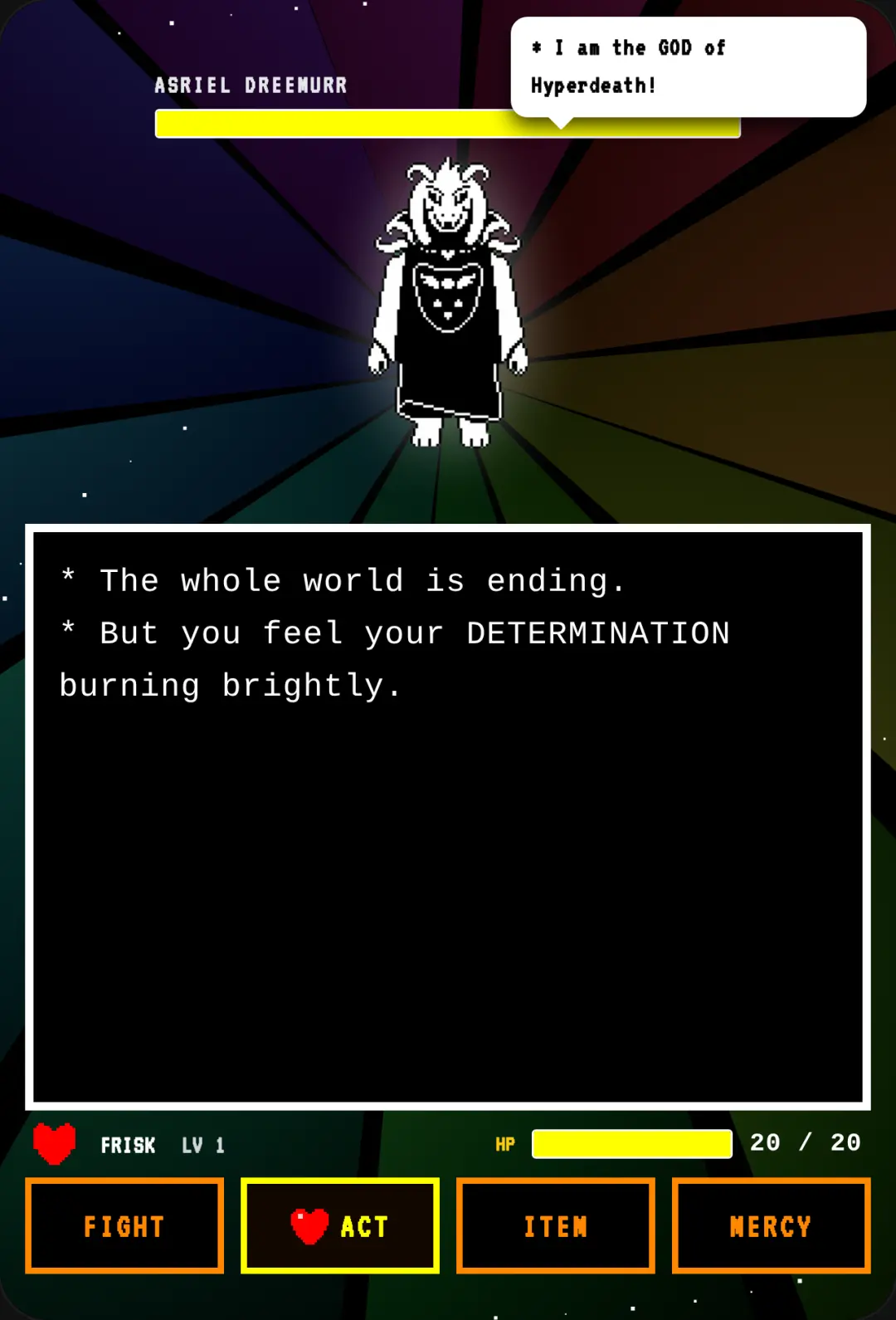 Undertale - Asriel Dreemurr Boss Fight cover