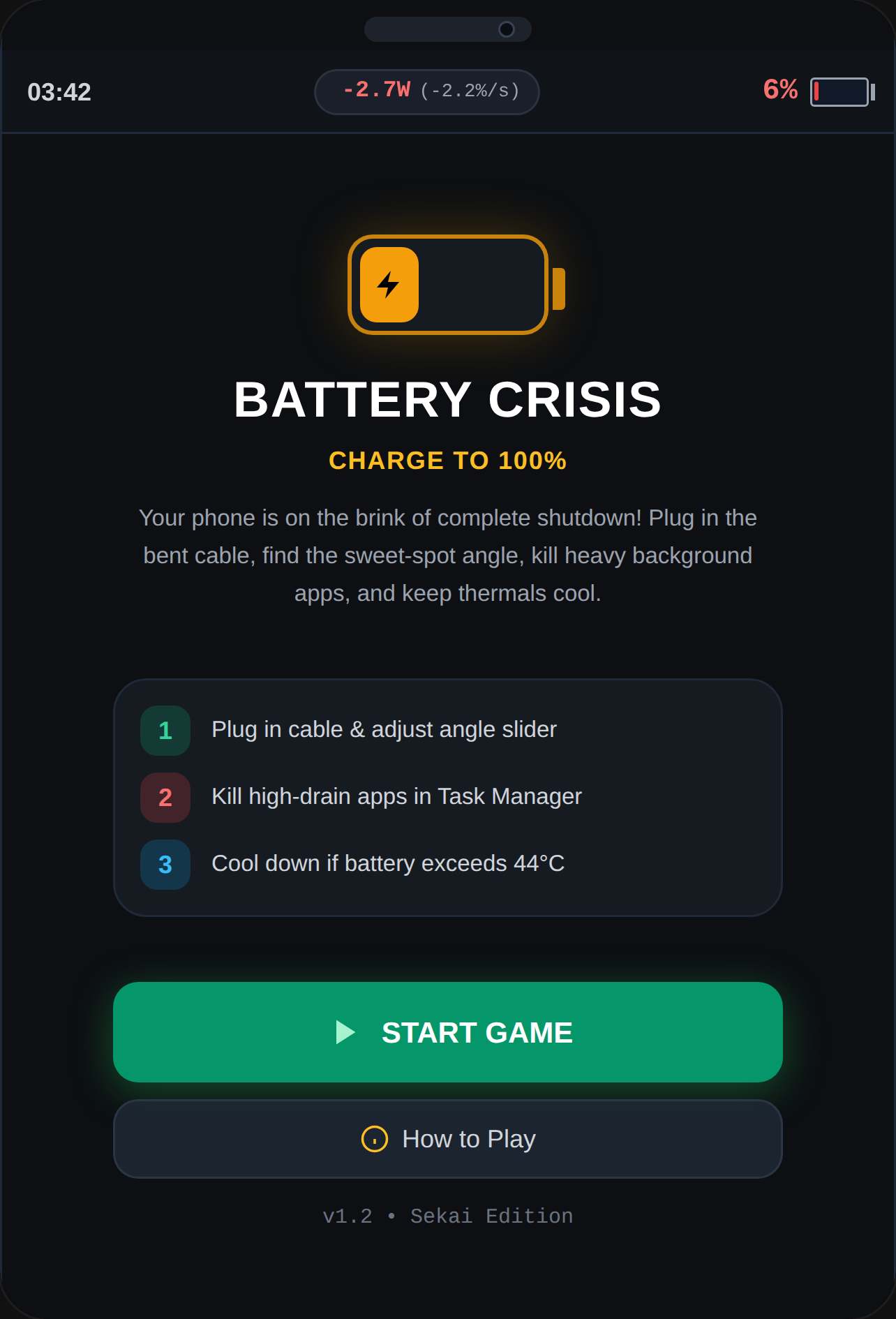 Phone Battery Crisis - Charge to 100% cover