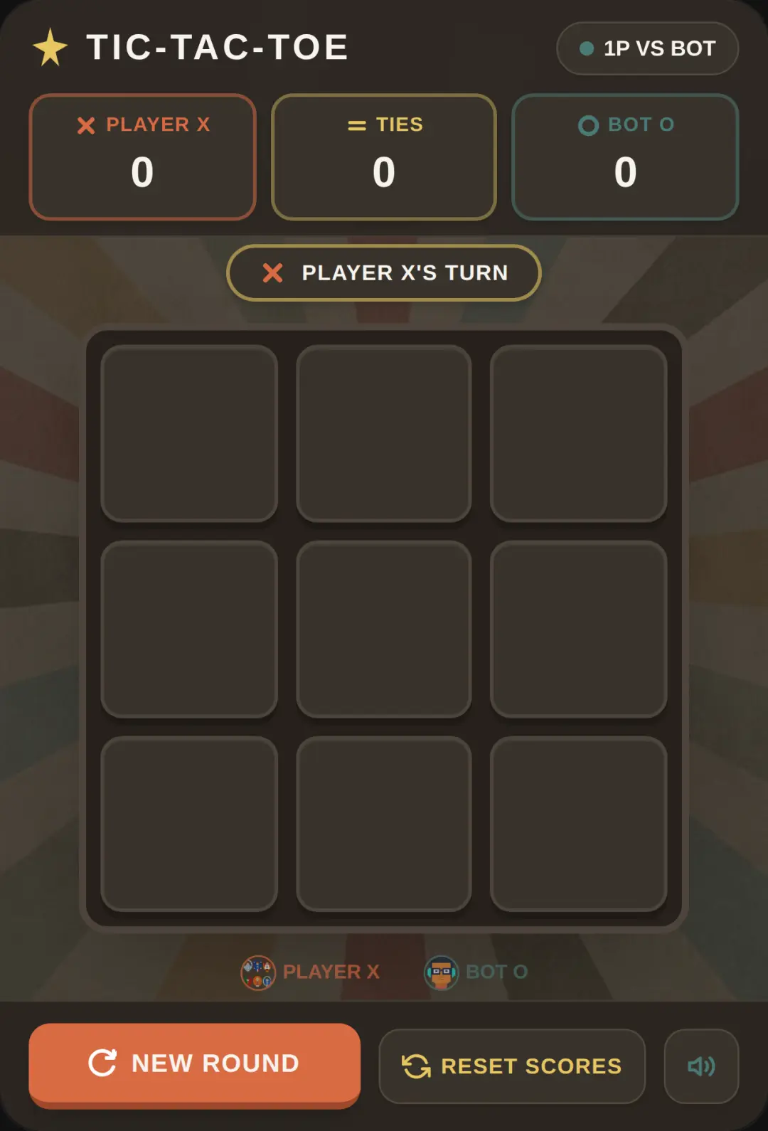 Retro Mid-Century Tic-Tac-Toe cover