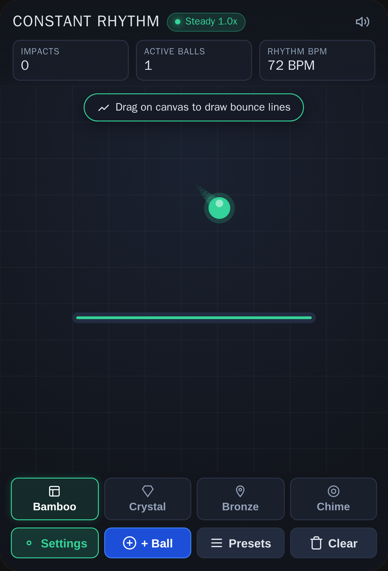 Constant Rhythm — Zen Bounce Simulation