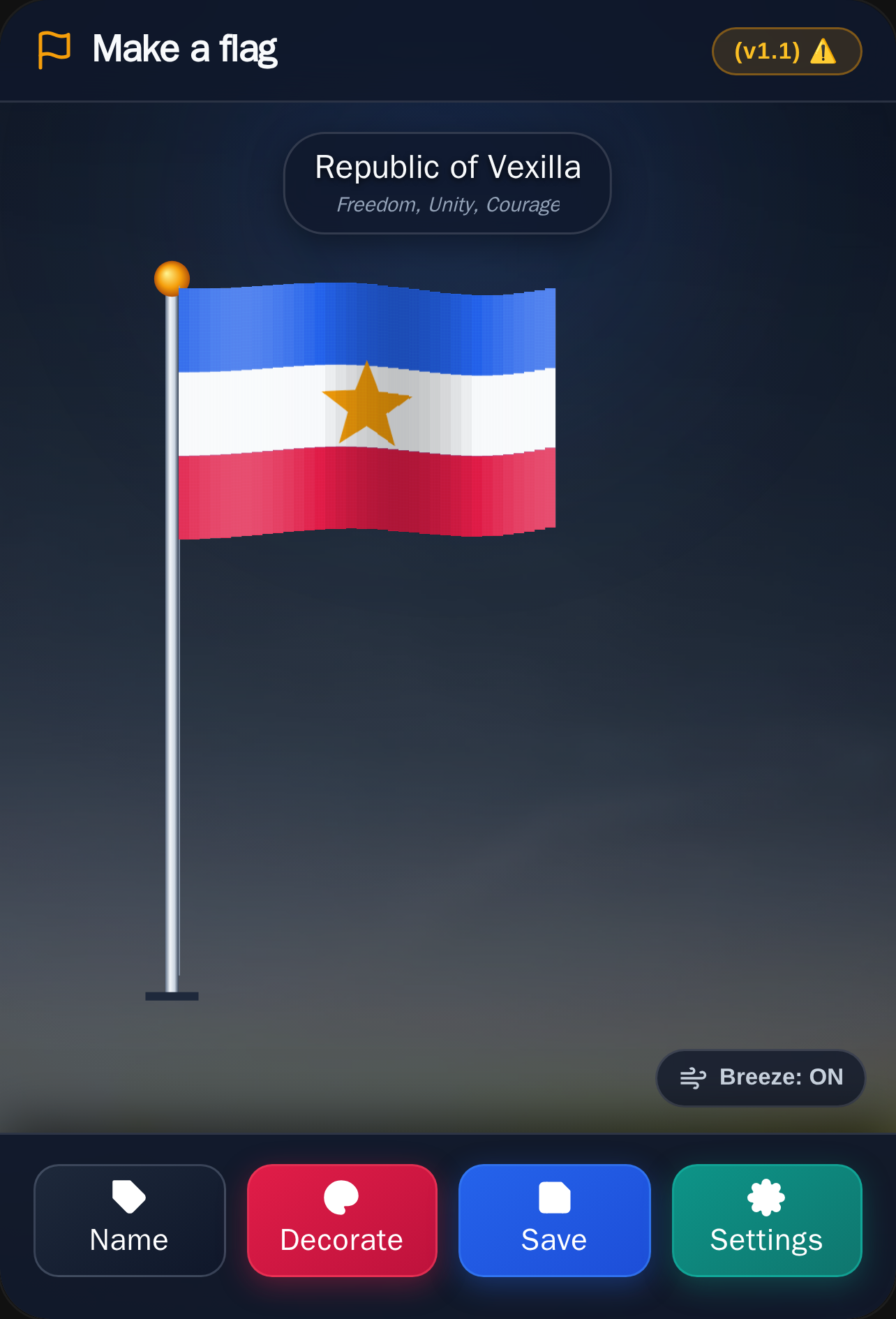 Make a flag (version v1.1) ⚠️ cover
