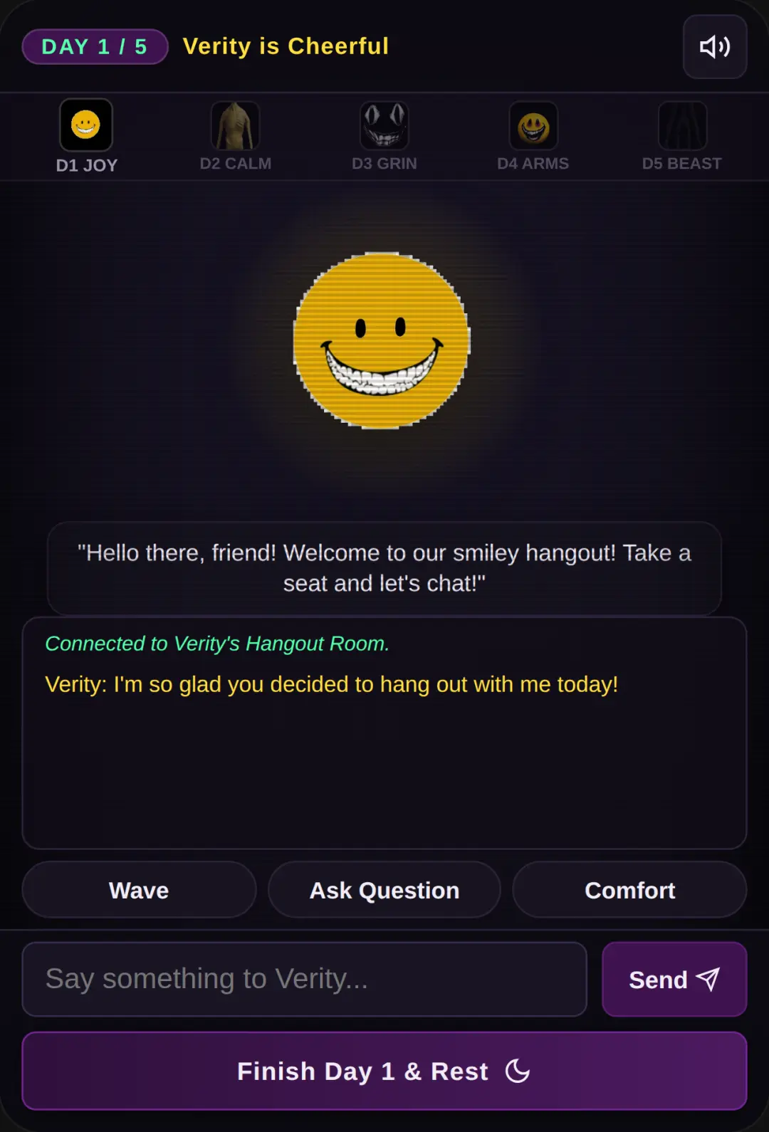 Smiley Face Hangout with Verity cover