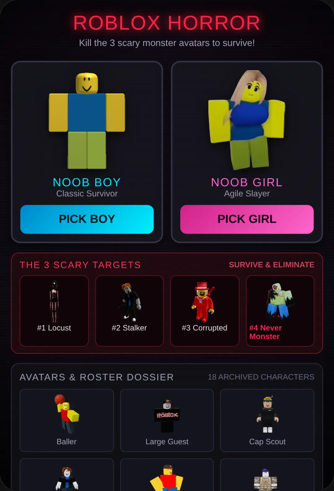 Roblox Horror: The Three Monsters cover