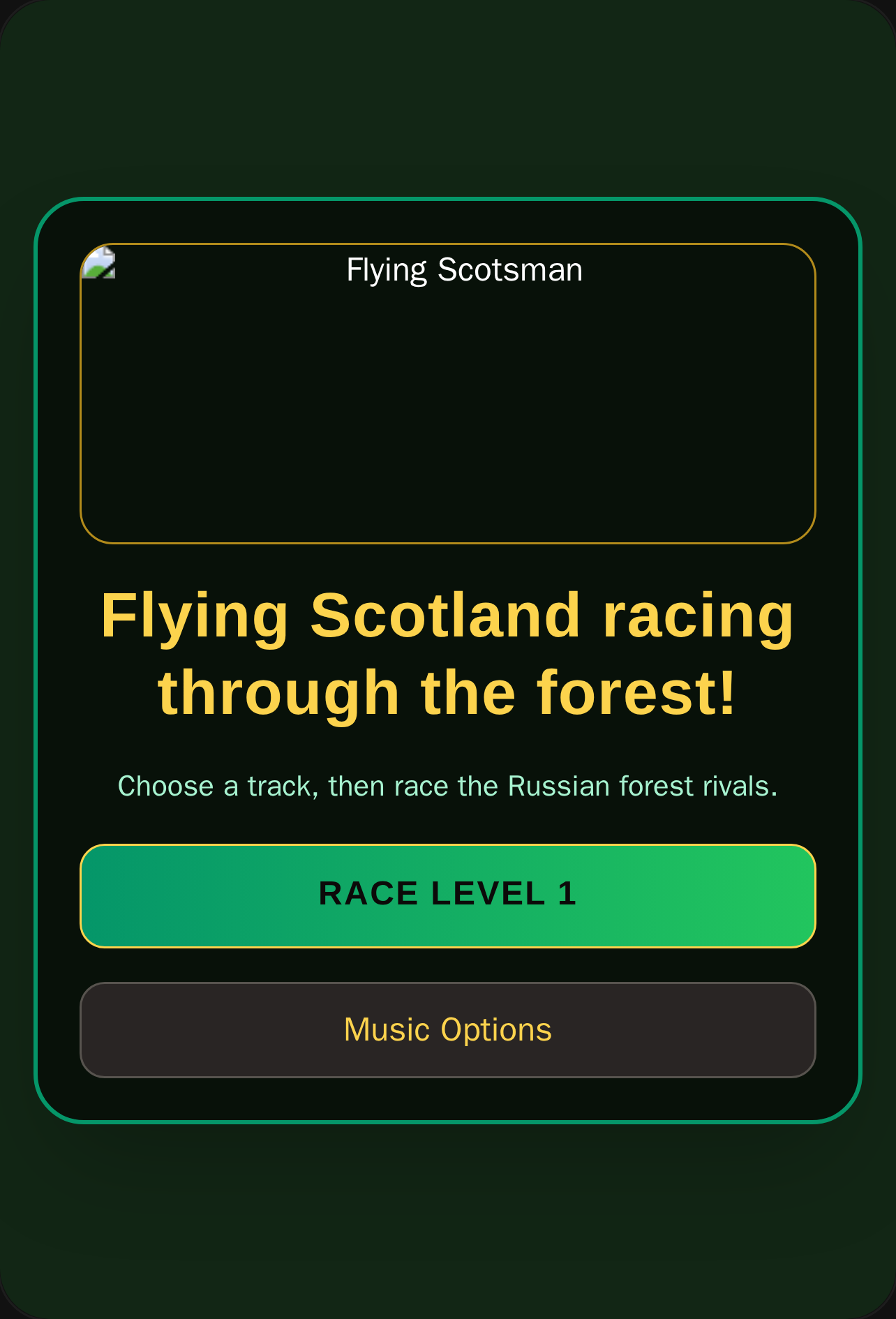 Flying Scotland racing through the forest! cover