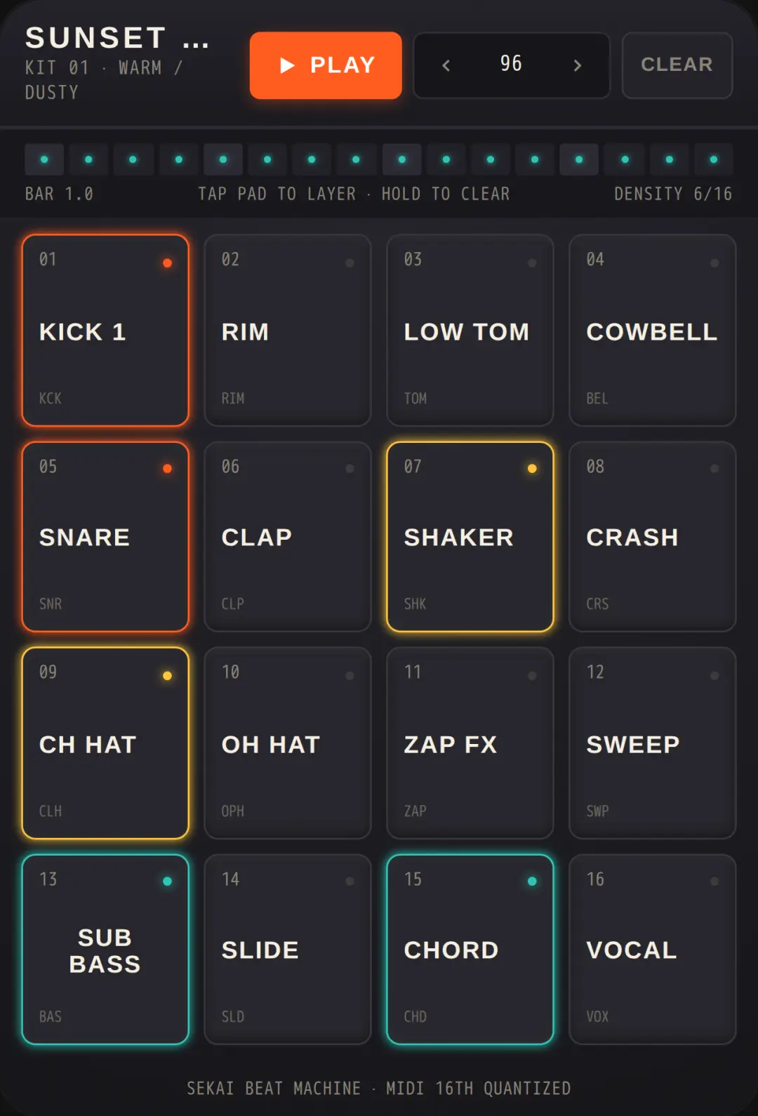 SUNSET GARAGE · BEAT PAD cover