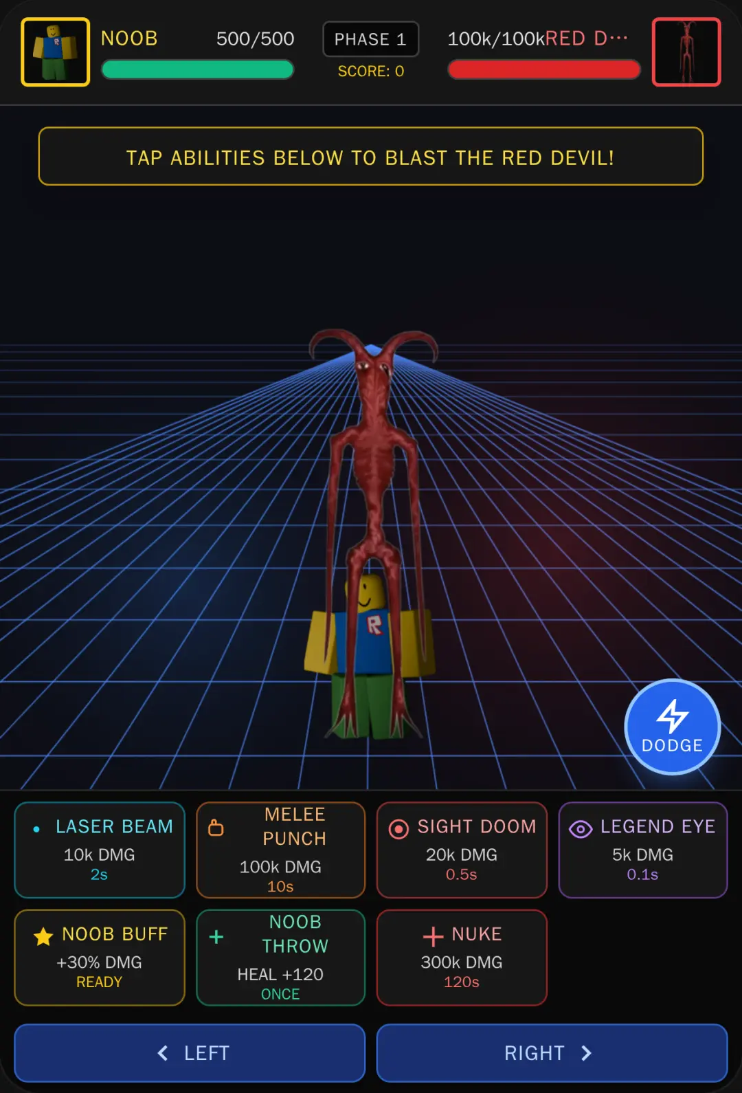 Roblox Noob vs Red Devil Boss cover
