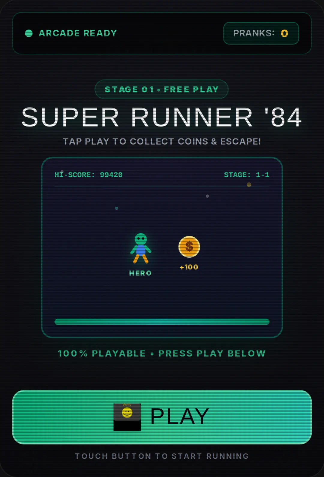 Super Arcade Runner '84 cover