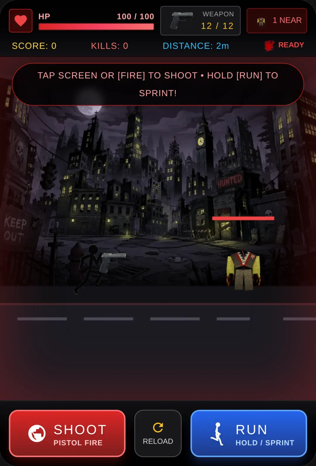 Horror Stickman Run: Pistol Outbreak cover