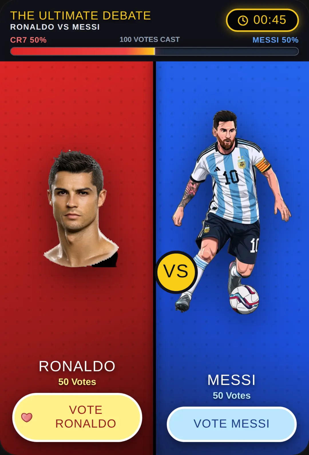 The Ultimate Debate: Ronaldo vs Messi cover