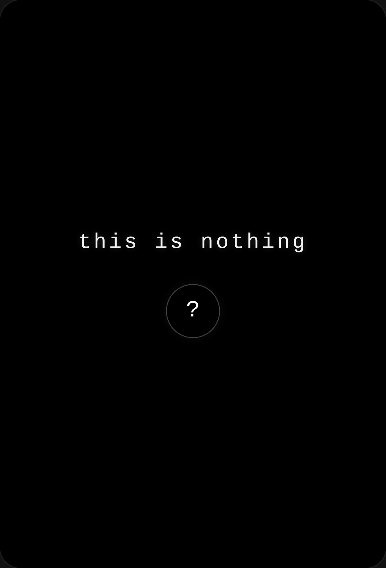 This is Nothing cover